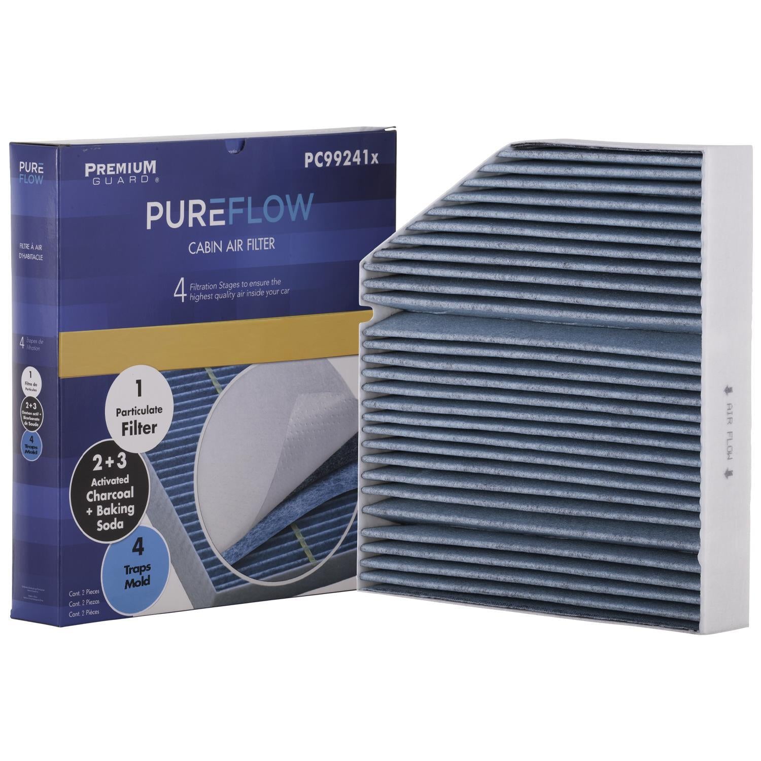 PUREFLOW 2019 Mercedes-Benz C200 Cabin Air Filter with Antibacterial Technology, PC99241X