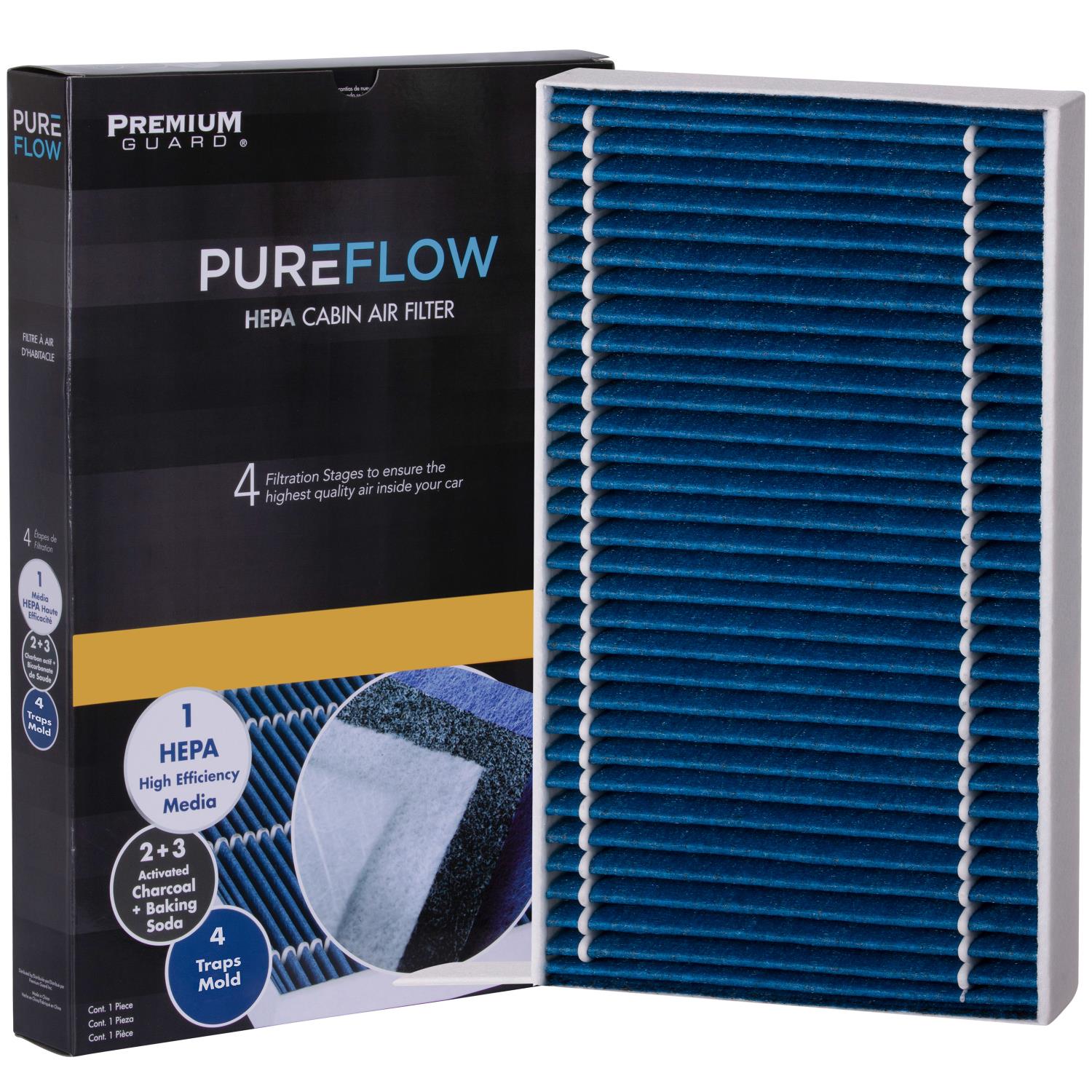 PUREFLOW 2021 Tesla Y Cabin Air Filter with HEPA and Antibacterial Technology, PC99502HX