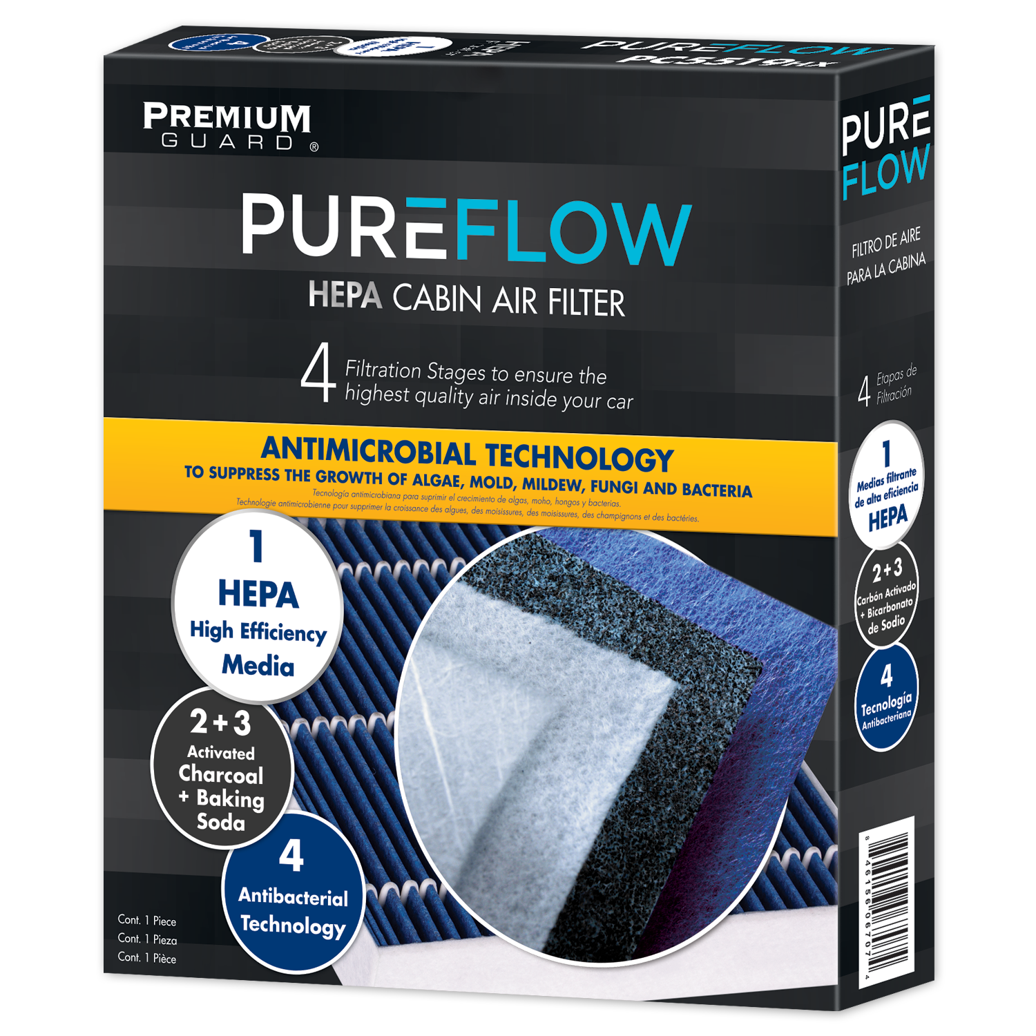 PUREFLOW 2020 Mercedes-Benz S560e Cabin Air Filter with HEPA and Antibacterial Technology, PC99298HX