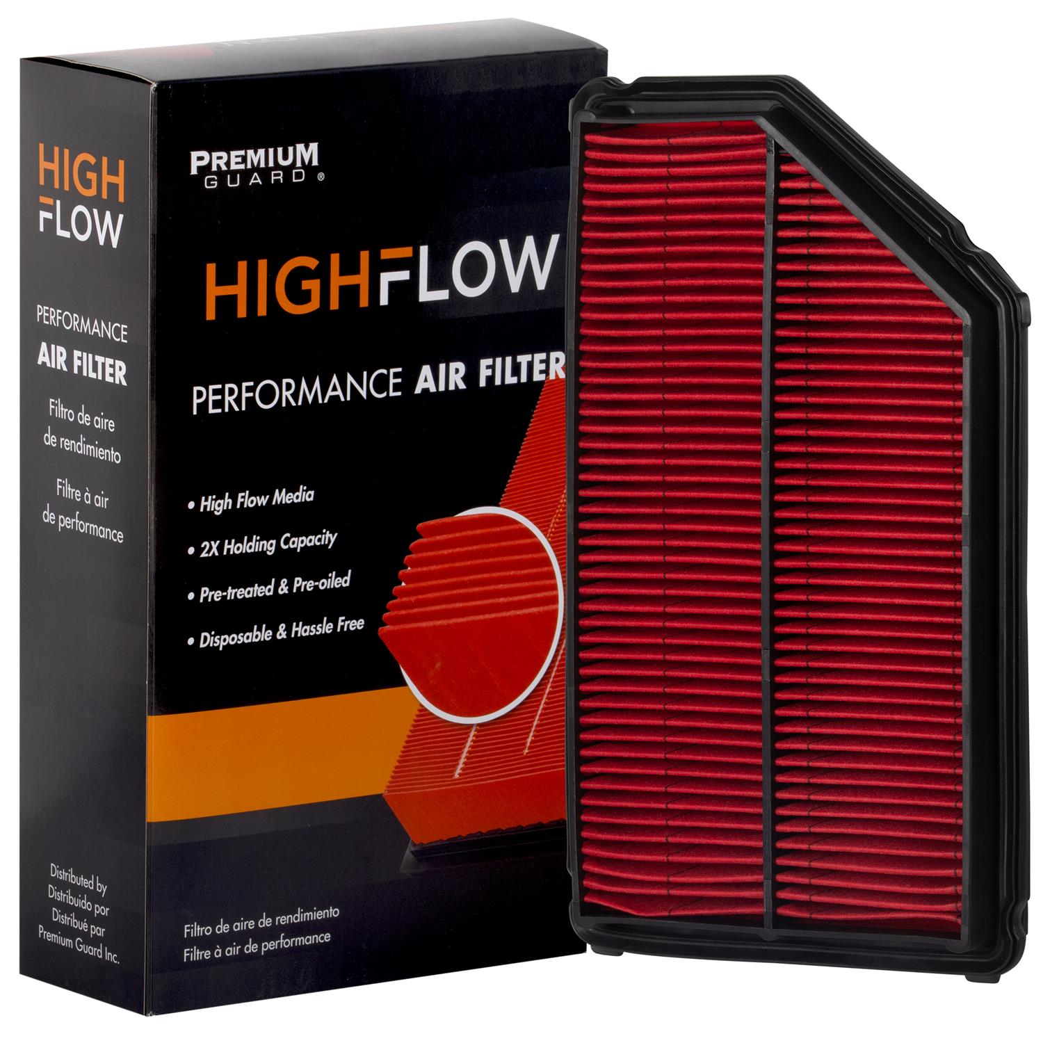 HIGHFLOW PA5403X, High Performance, Pre-Oiled Disposable Engine Air Filter | Fits 2007 Honda Pilot