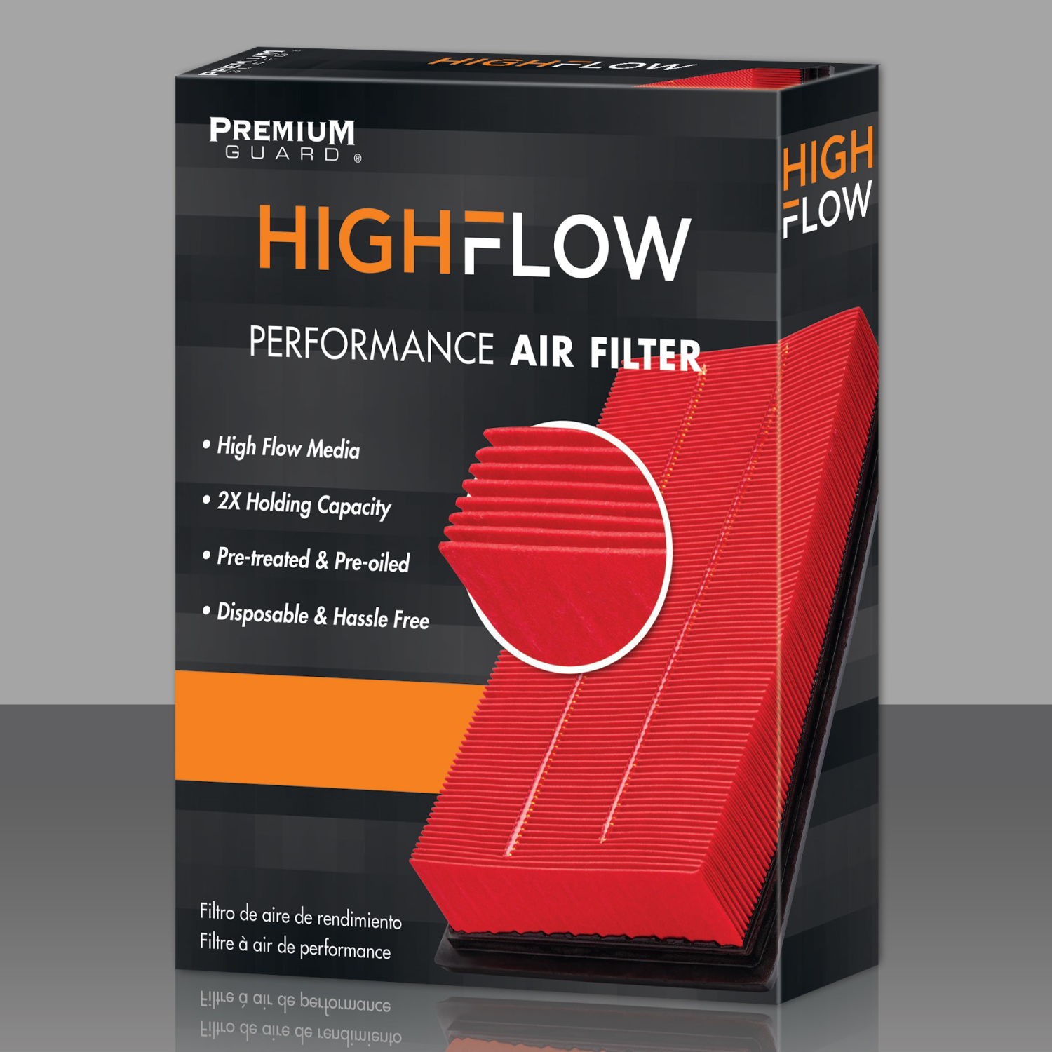 HIGHFLOW PA5539X, High Performance, Pre-Oiled Disposable Engine Air Filter | Fits 2004 Airstream Interstate