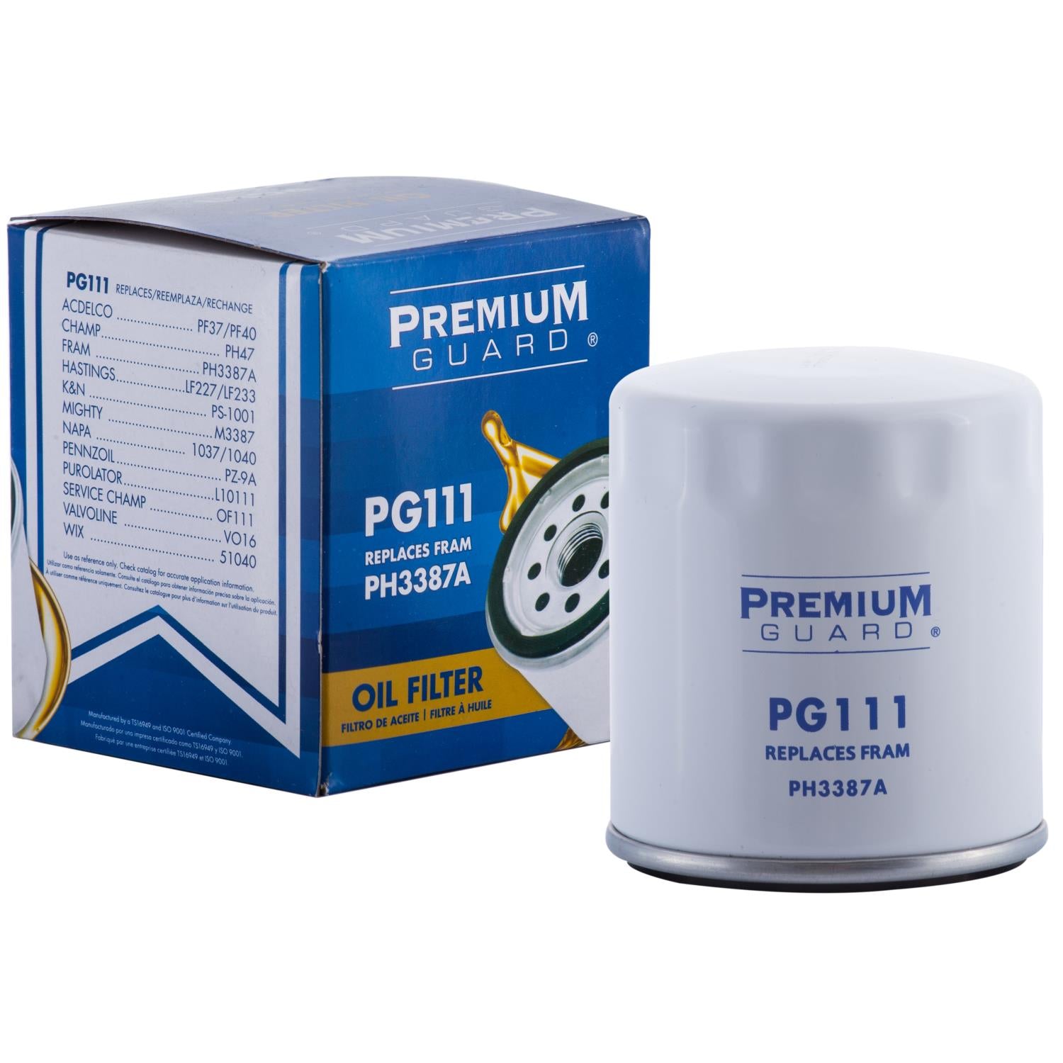 PG PG111 Optimal Protection Oil Filter | Fits 2009 Pontiac G3