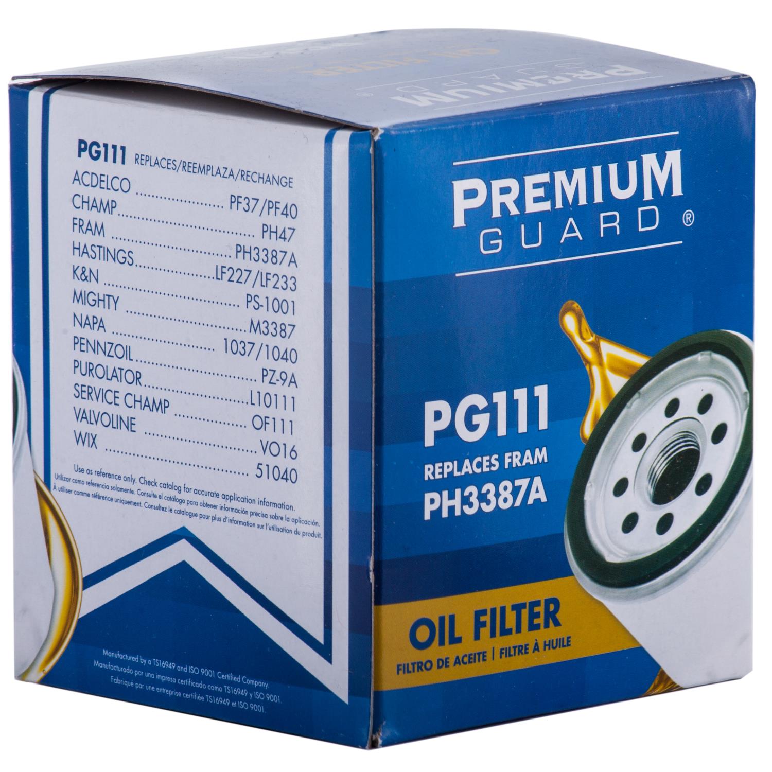 PG PG111 Optimal Protection Oil Filter | Fits 2004 Chevrolet Cavalier