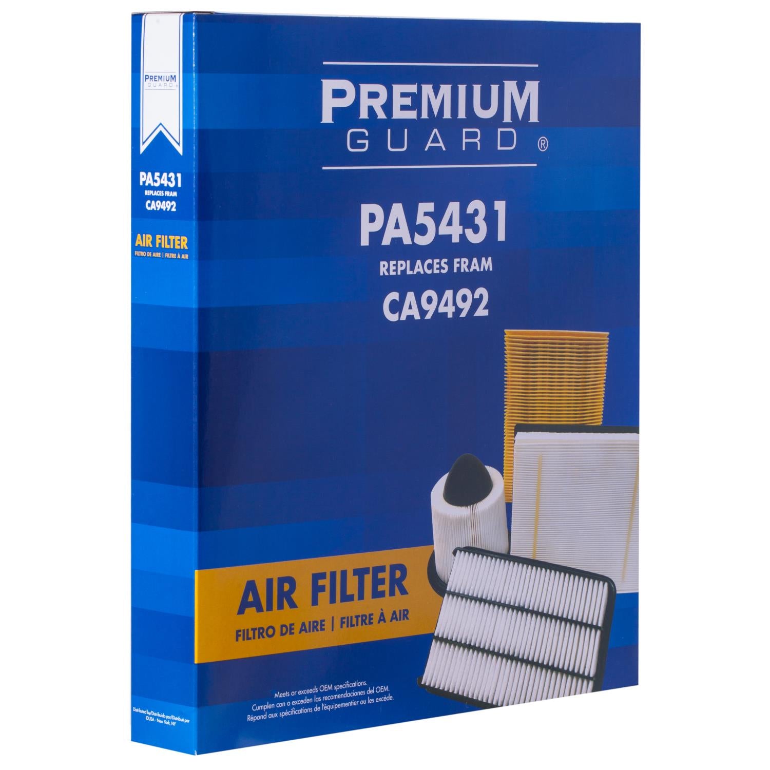 PG PA5431 Engine Air Filter | Fits 2008 Cadillac DTS