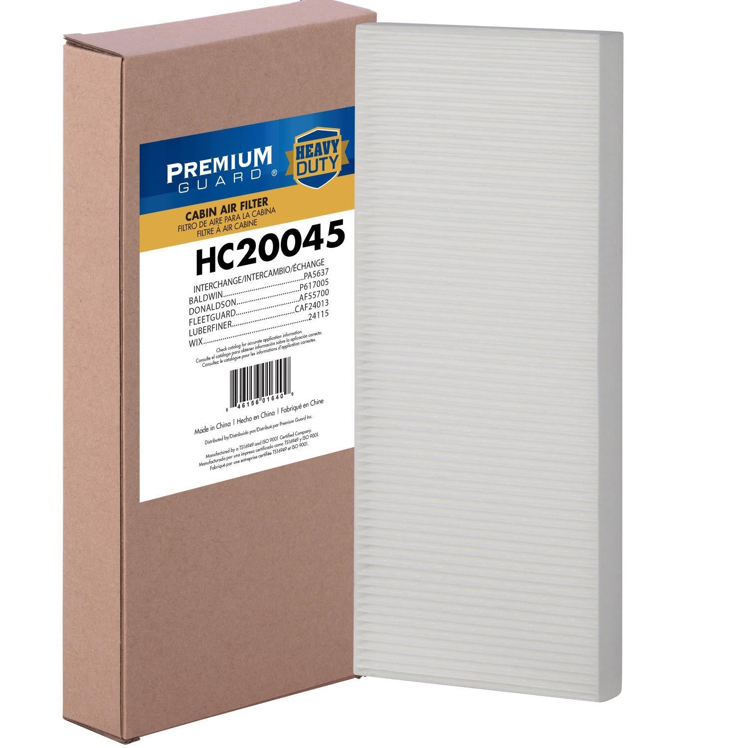 PG HC20045 Cabin Air Filter | Fits 2016 Mack LR600