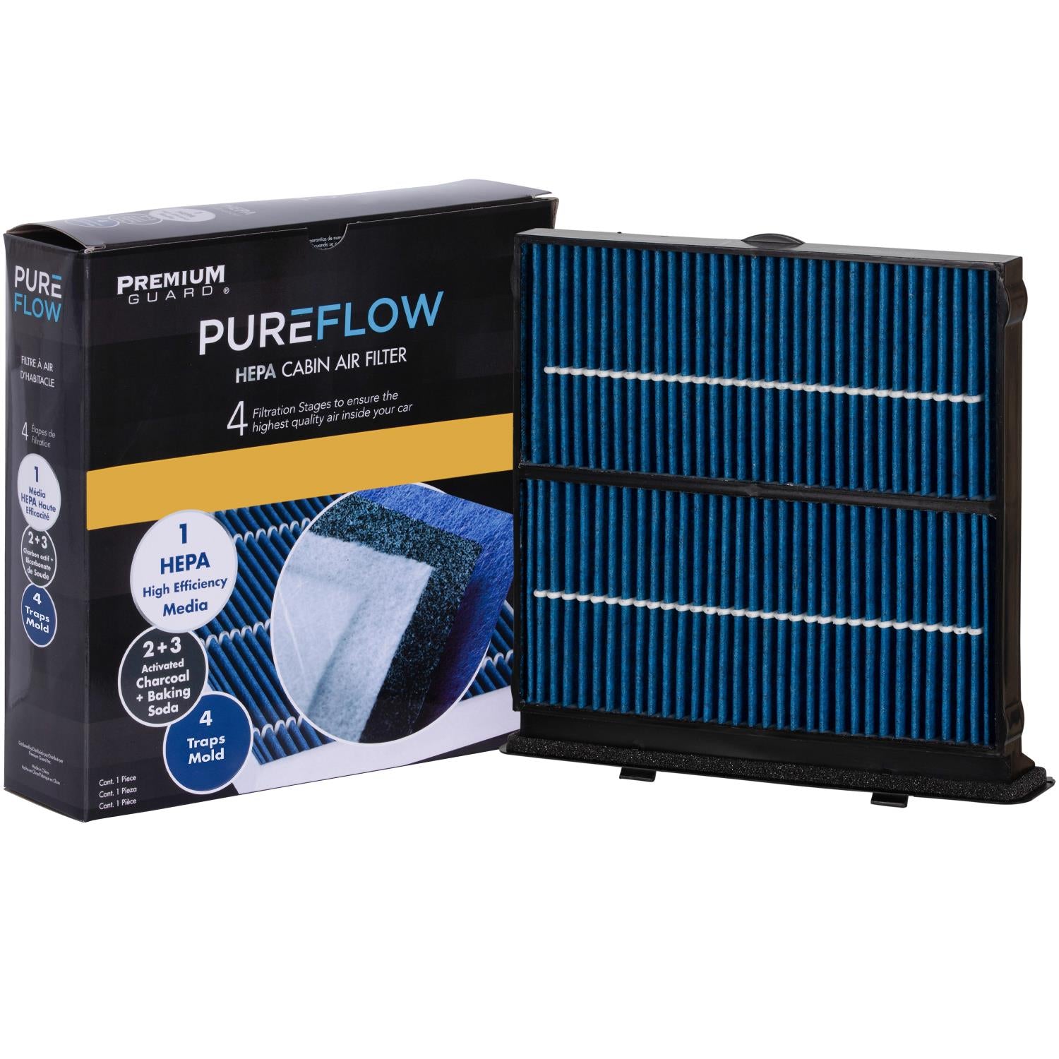 PUREFLOW® PC99497HX Cabin Air Filter with HEPA and Antibacterial Technology