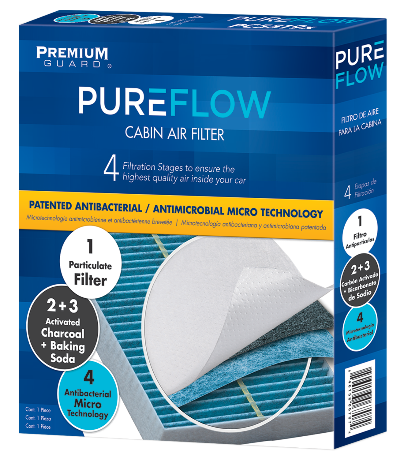 PUREFLOW 2020 Tesla 3 Cabin Air Filter with Antibacterial Technology, PC99502X