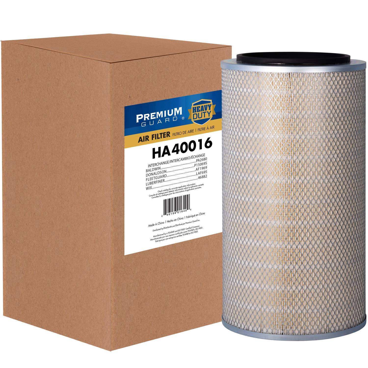 PG HA40016 Engine Air Filter | Fits 2010 Mack MRU