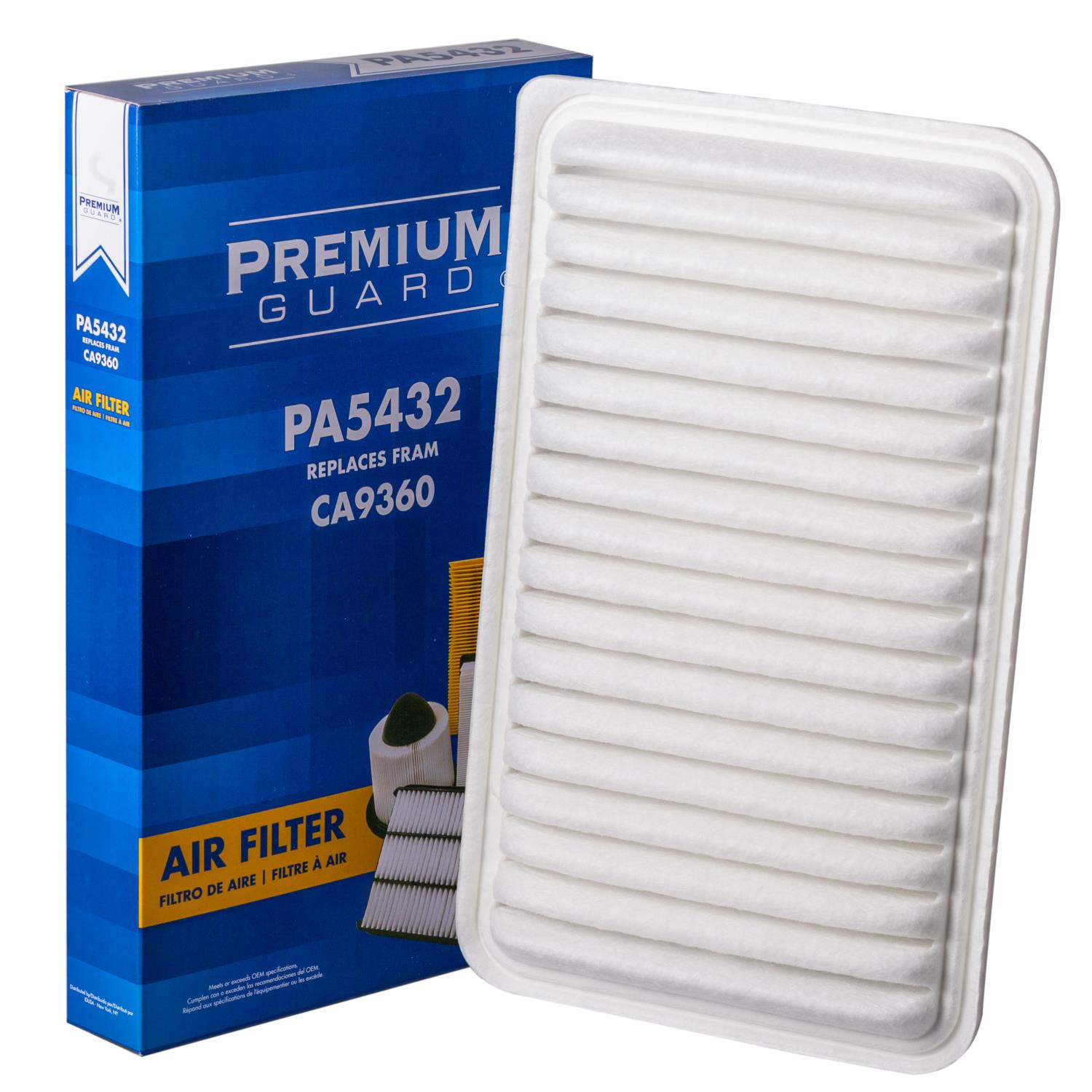 PG PA5432 Engine Air Filter | Fits 2007 Toyota Solara