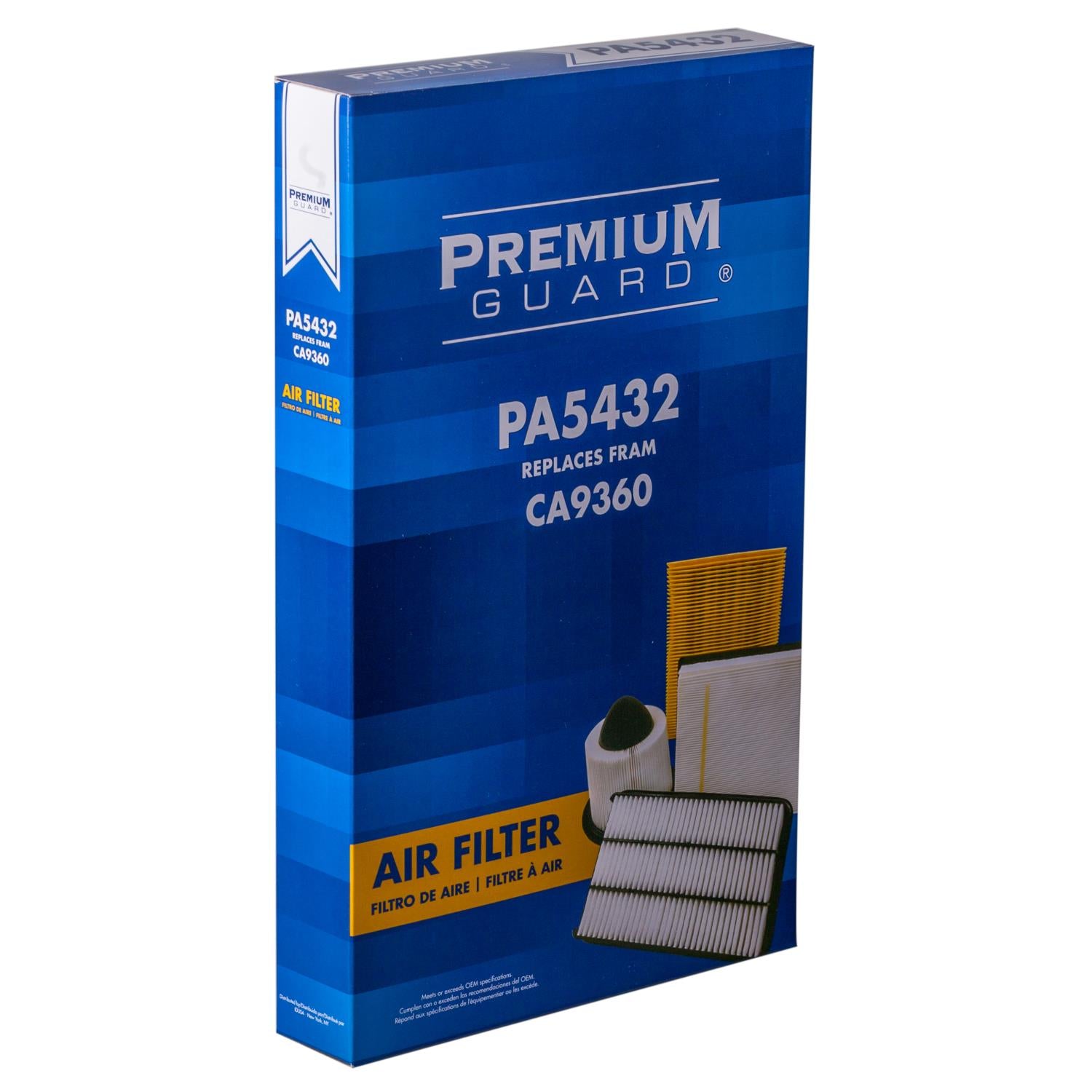 PG PA5432 Engine Air Filter | Fits 2002 Toyota Highlander