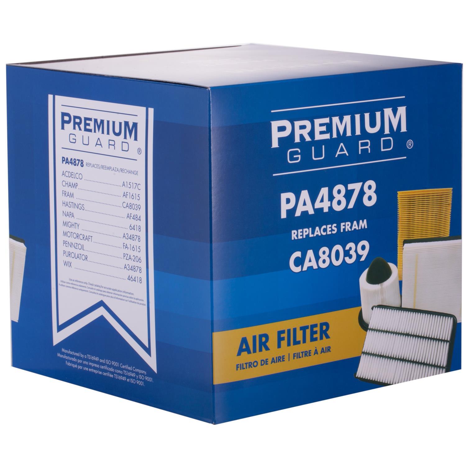 PG PA4878 Engine Air Filter | Fits 1998 Winnebago Brave DL