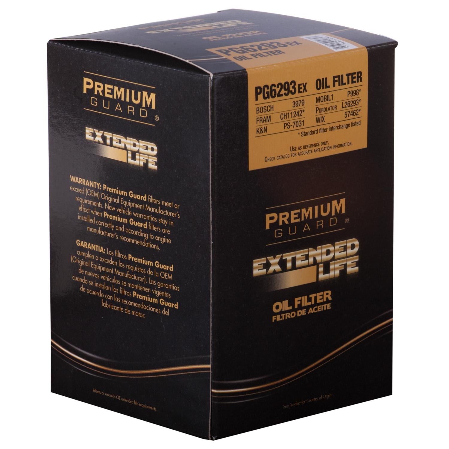 PG PG6293EX Extended Performance Oil Filter | Fits 2016 Volkswagen Passat