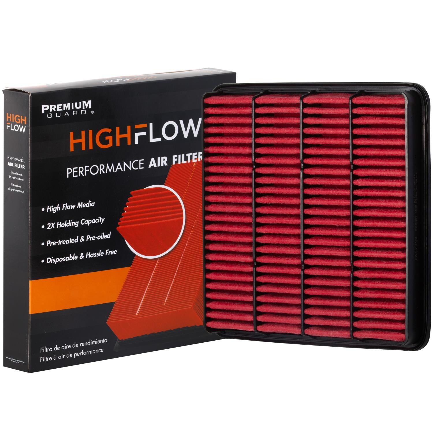 HIGHFLOW PA5799X, High Performance, Pre-Oiled Disposable Engine Air Filter | Fits 2020 Toyota Land Cruiser
