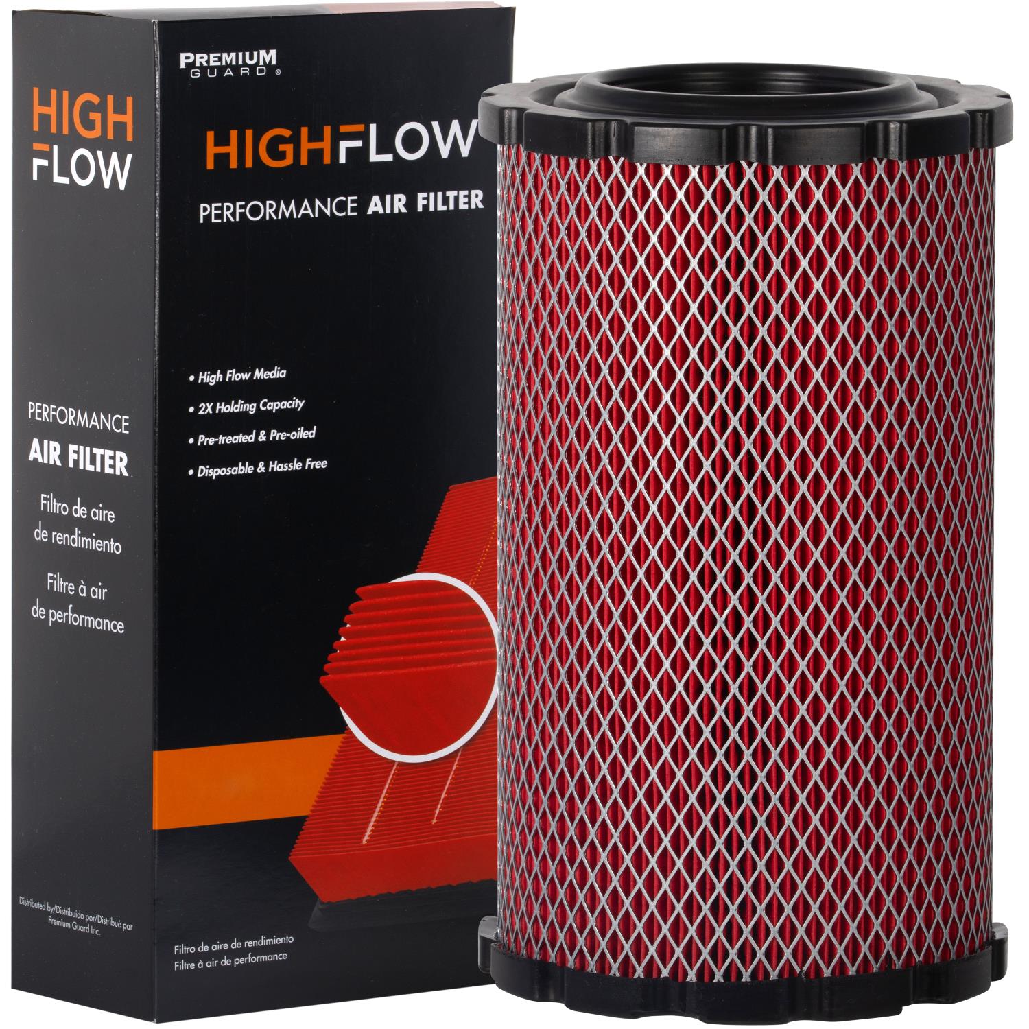 HIGHFLOW PA5841X, High Performance, Pre-Oiled Disposable Engine Air Filter | Fits 2009 Mercury Mariner