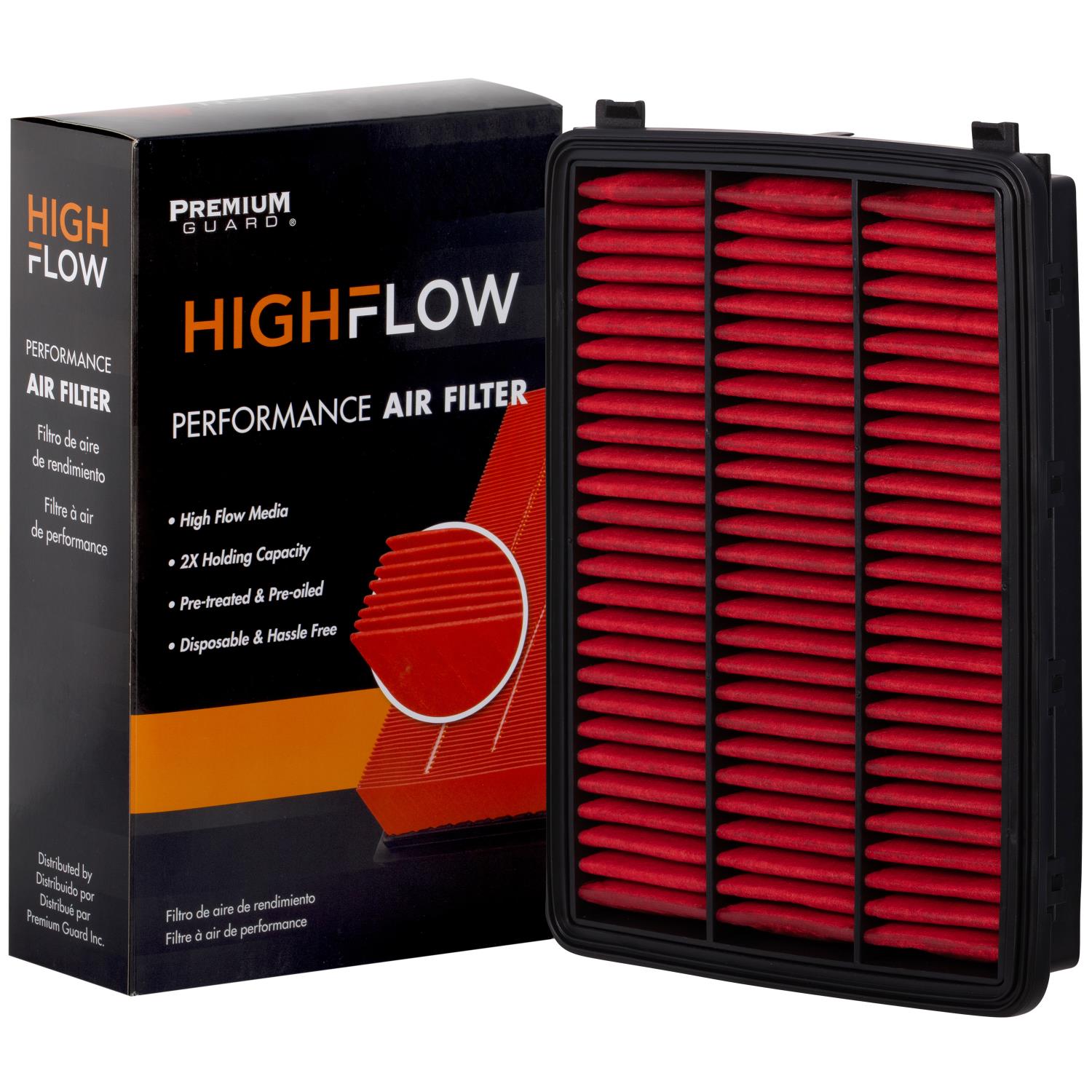 HIGHFLOW PA99097X, High Performance, Pre-Oiled Disposable Engine Air Filter