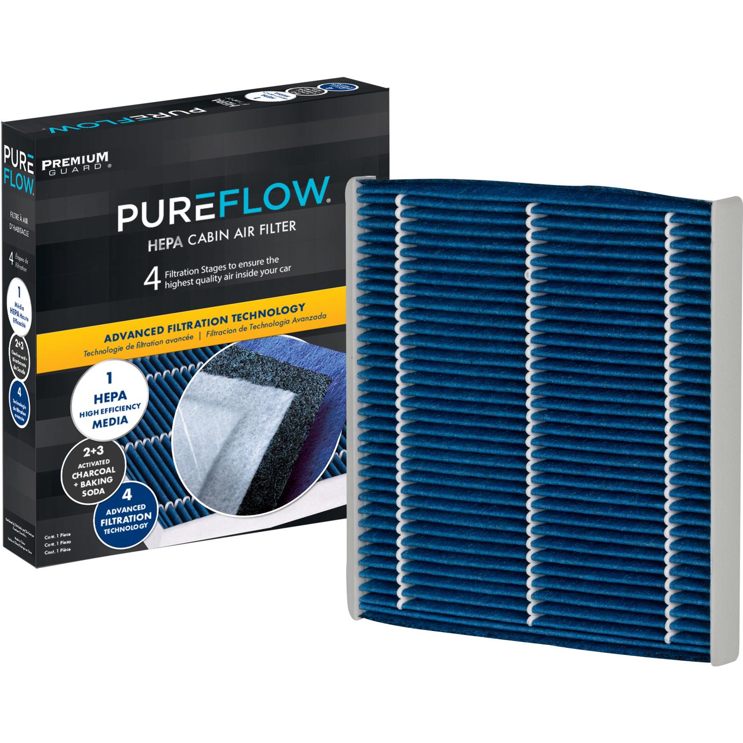 PUREFLOW 2007 Toyota FJ Cruiser Cabin Air Filter with HEPA and Antibacterial Technology, PC5516HX
