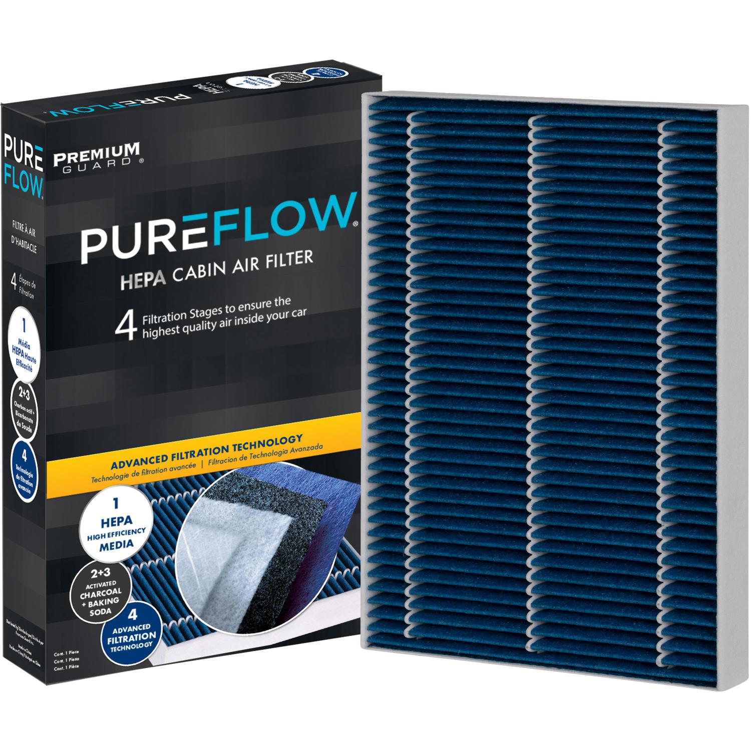 PUREFLOW® 2027 Audi SQ8 e-tron Cabin Air Filter with HEPA and Antibacterial Technology, PC99334HX