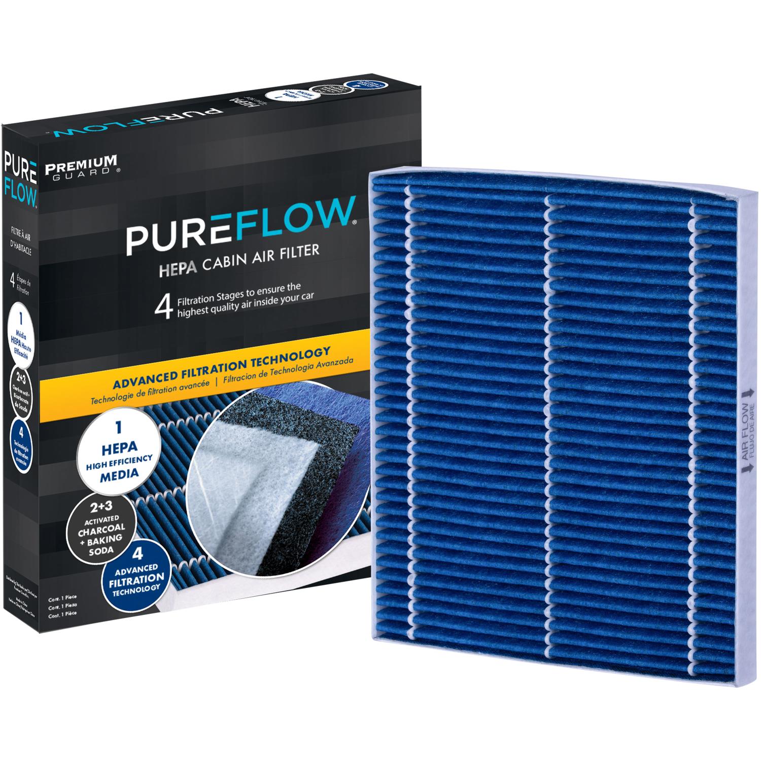 PUREFLOW® 2008 Kia Rondo Cabin Air Filter with HEPA and Antibacterial Technology, PC4684HX