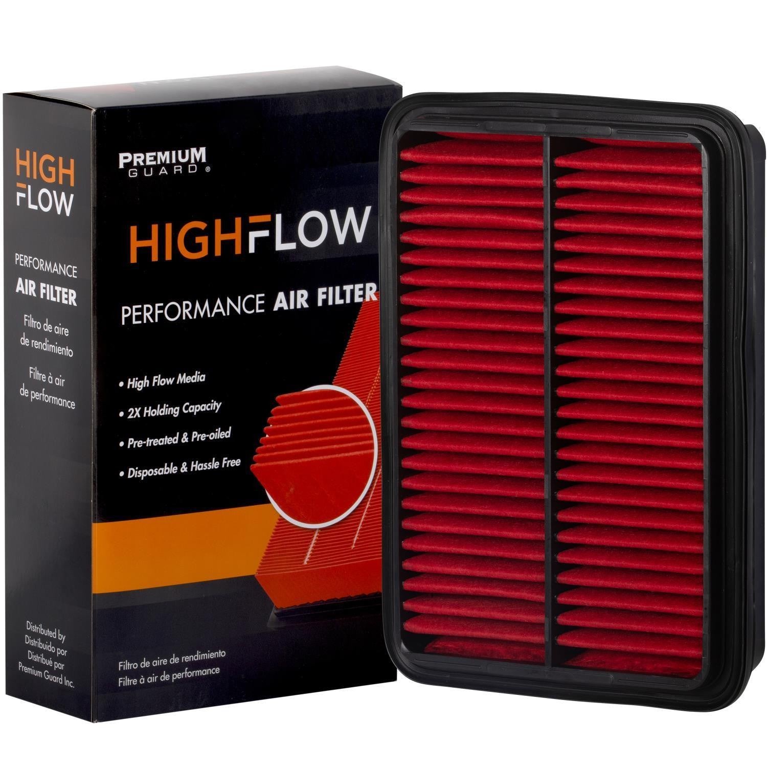 HIGHFLOW PA4645X, High Performance, Pre-Oiled Disposable Engine Air Filter | Fits 2001 Toyota Tacoma