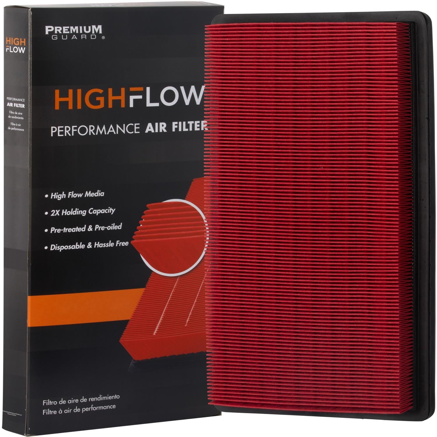 HIGHFLOW PA5227X, High Performance, Pre-Oiled Disposable Engine Air Filter | Fits 1998 Chevrolet Malibu