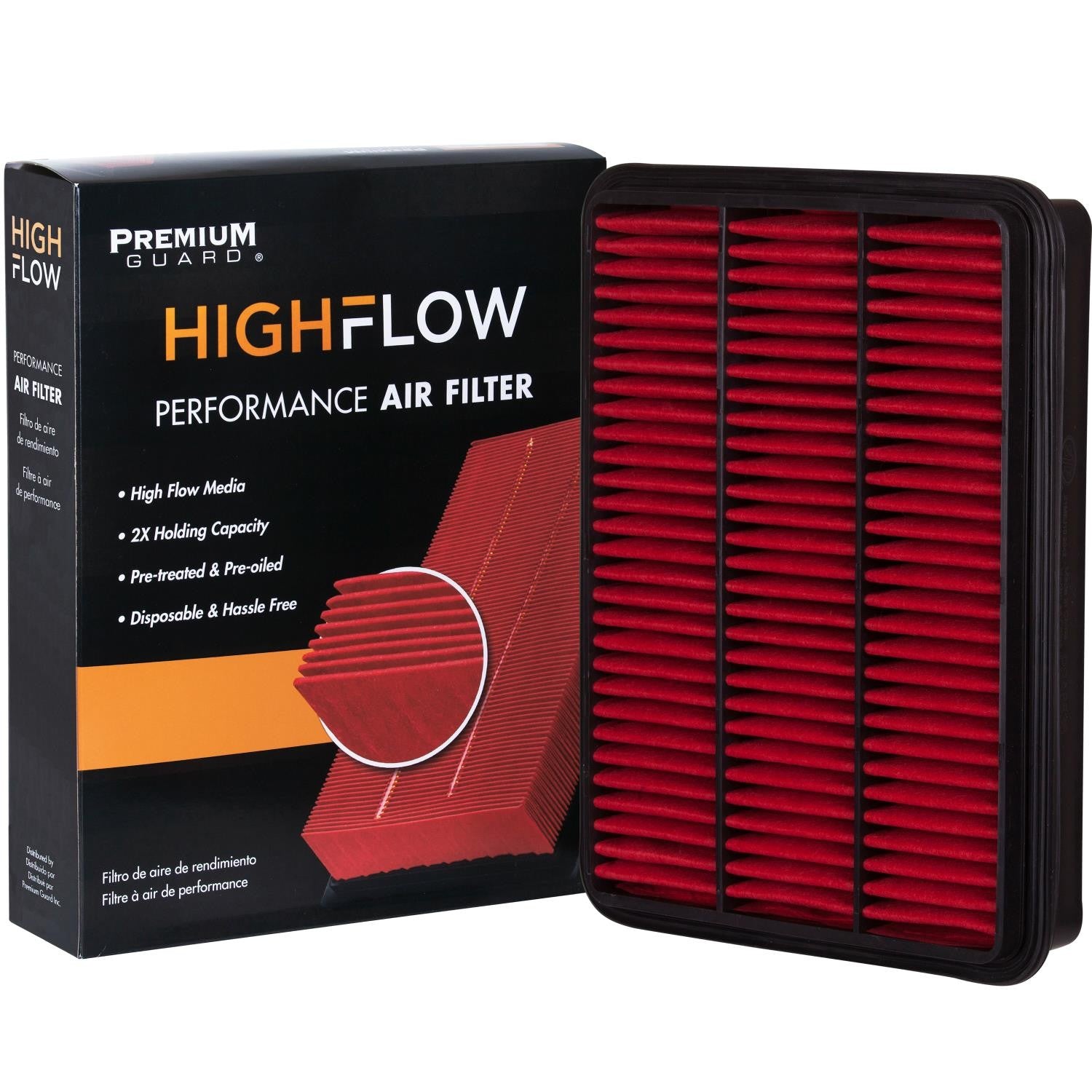 HIGHFLOW PA5305X, High Performance, Pre-Oiled Disposable Engine Air Filter | Fits 2000 Toyota Land Cruiser