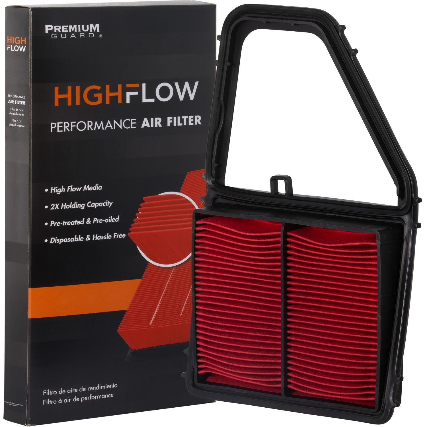 HIGHFLOW PA5397X, High Performance, Pre-Oiled Disposable Engine Air Filter | Fits 2005 Acura EL