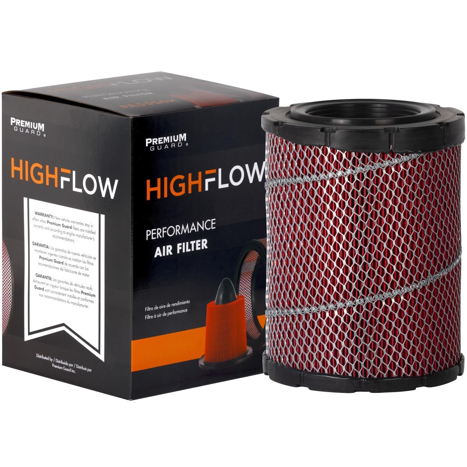 HIGHFLOW PA5433X, High Performance, Pre-Oiled Disposable Engine Air Filter | Fits 2005 Chevrolet Trailblazer EXT
