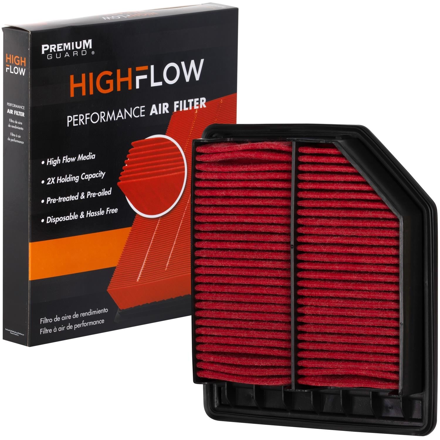 HIGHFLOW PA5653X, High Performance, Pre-Oiled Disposable Engine Air Filter | Fits 2006 Honda Civic