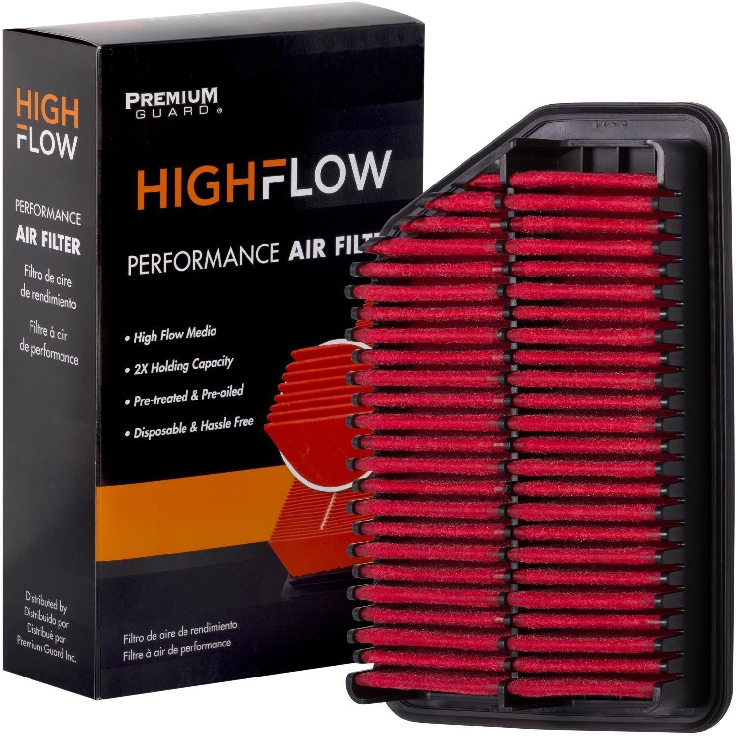 HIGHFLOW PA6166X, High Performance, Pre-Oiled Disposable Engine Air Filter | Fits 2015 Hyundai Elantra GT