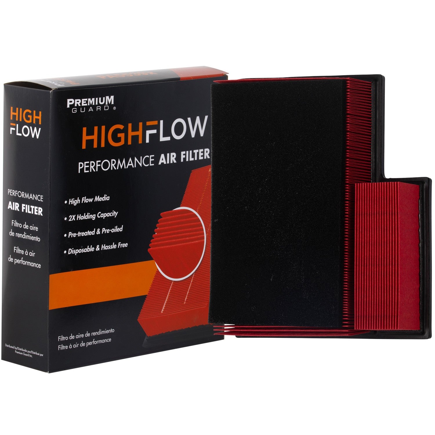 HIGHFLOW PA8225X, High Performance, Pre-Oiled Disposable Engine Air Filter | Fits 2017 Thor Motor Coach Compass
