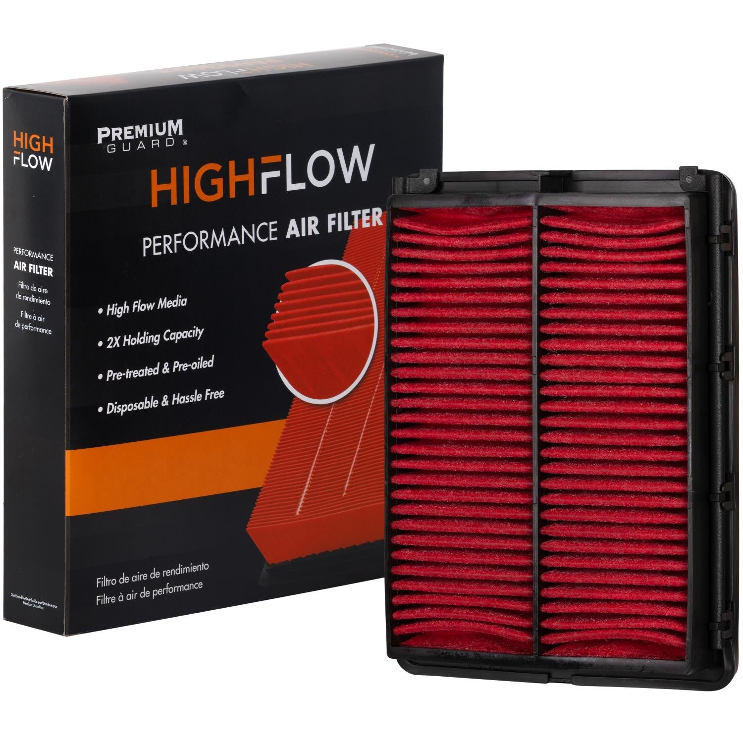 HIGHFLOW PA99072X, High Performance, Pre-Oiled Disposable Engine Air Filter | Fits 2017 Hyundai Sonata