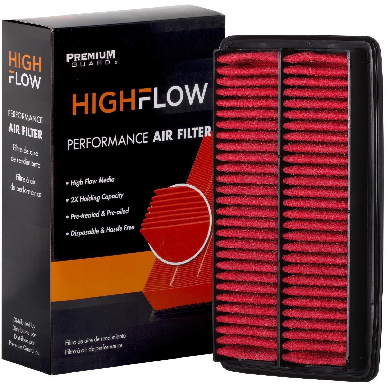 HIGHFLOW PA99178X, High Performance, Pre-Oiled Disposable Engine Air Filter | Fits 2019 Honda Ridgeline
