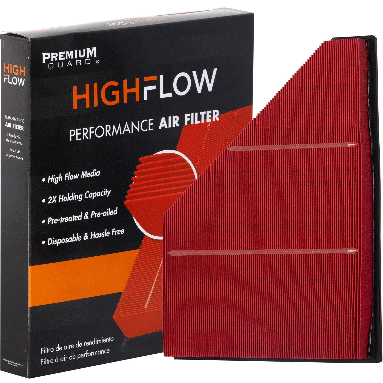 HIGHFLOW PA99222X, High Performance, Pre-Oiled Disposable Engine Air Filter | Fits 2018 Cadillac XT5
