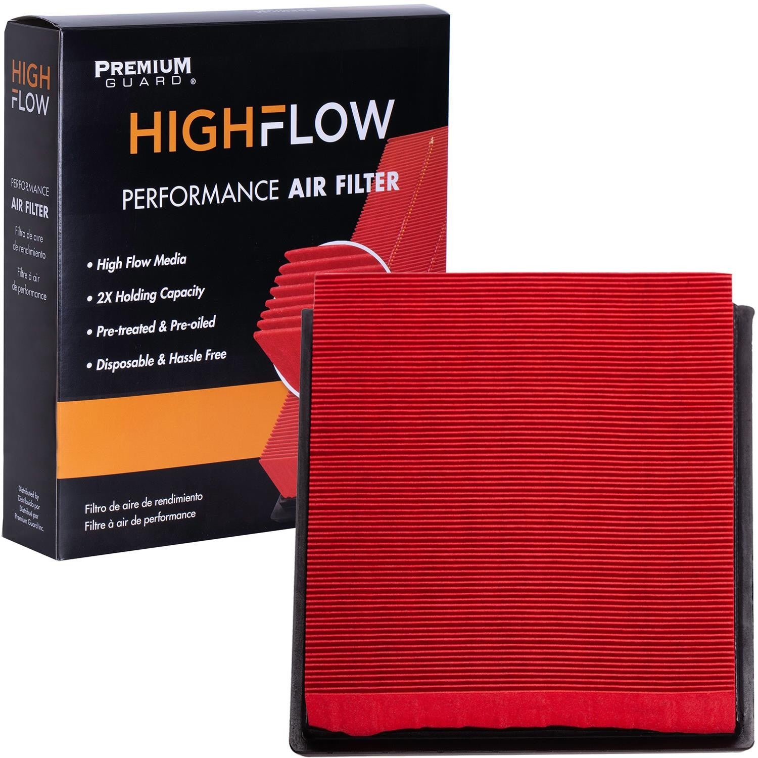 HIGHFLOW PA4675X, High Performance, Pre-Oiled Disposable Engine Air Filter | Fits 2017 INFINITI Q70