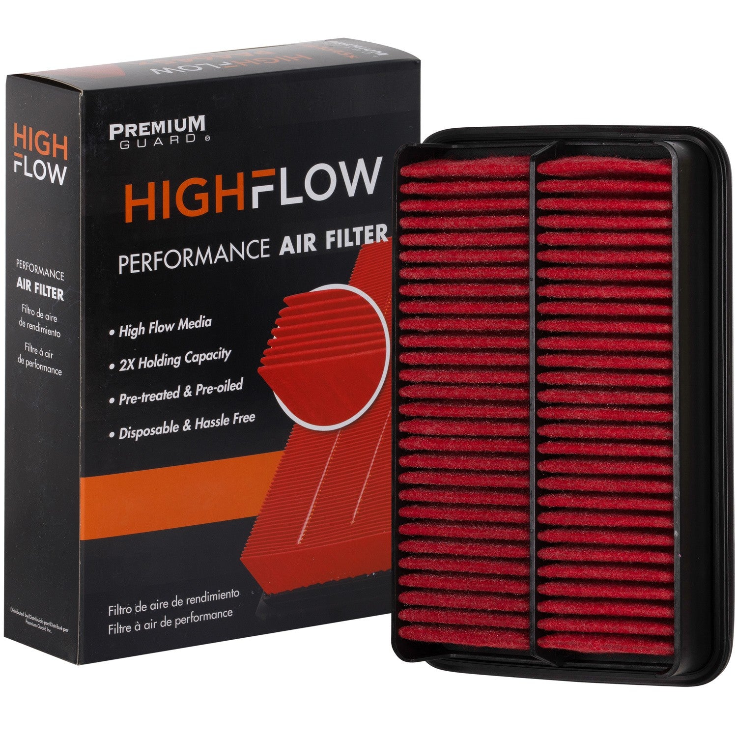 HIGHFLOW PA4722X, High Performance, Pre-Oiled Disposable Engine Air Filter | Fits 1998 Mazda Millenia