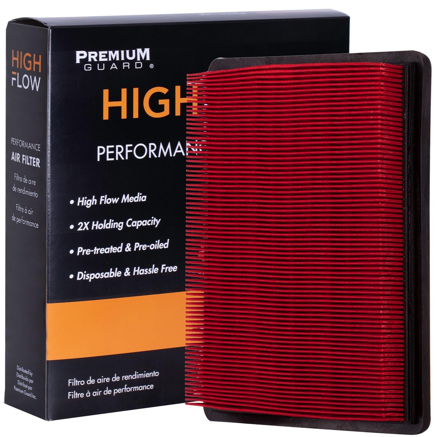 HIGHFLOW PA4880X, High Performance, Pre-Oiled Disposable Engine Air Filter | Fits 2002 Pontiac Montana