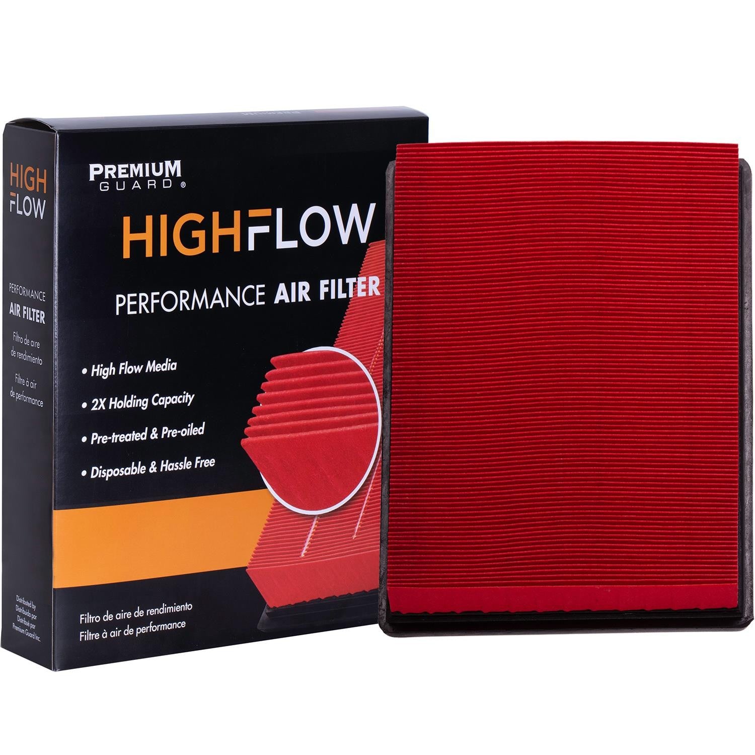 HIGHFLOW PA5414X, High Performance, Pre-Oiled Disposable Engine Air Filter | Fits 2007 Jeep Liberty