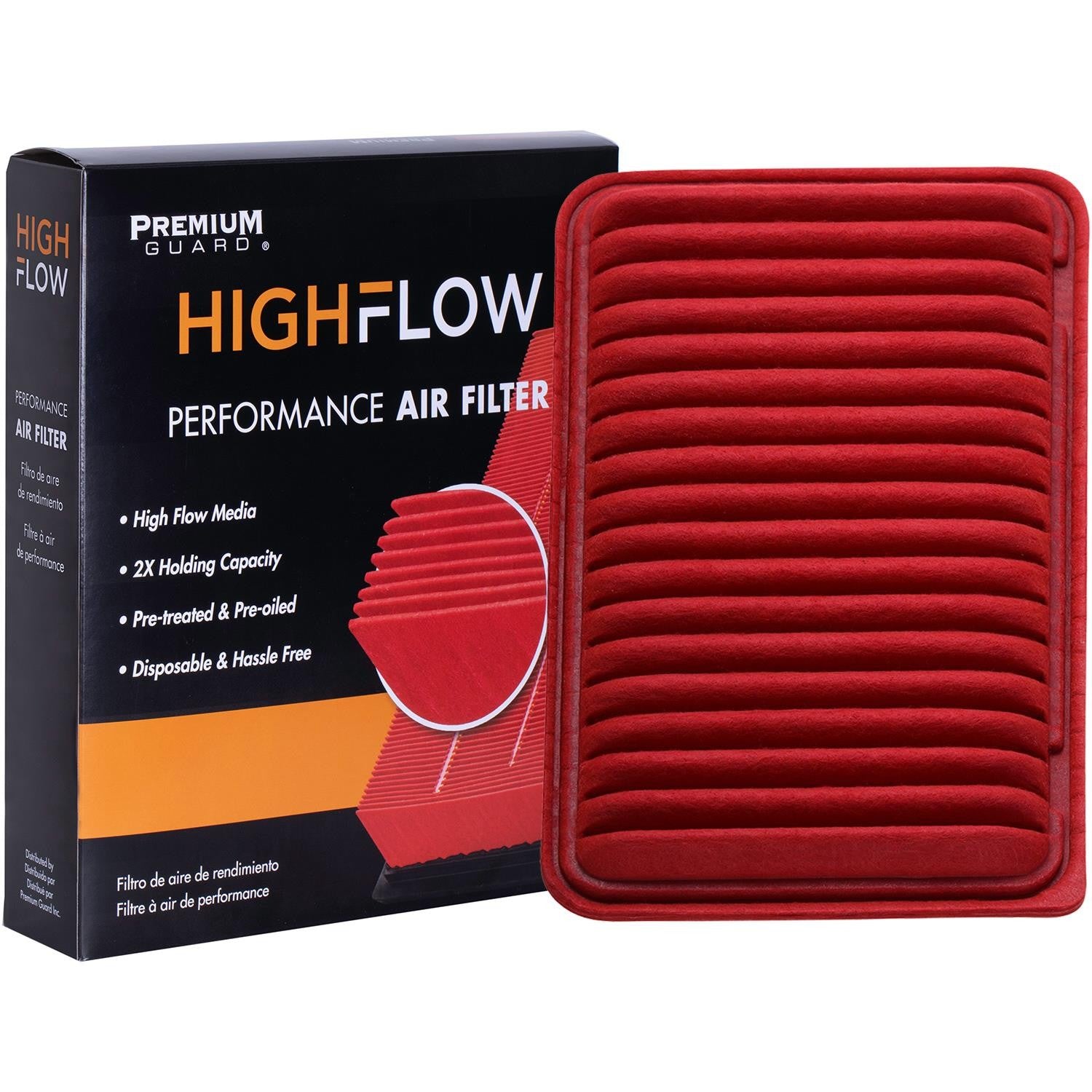 HIGHFLOW PA5432X, High Performance, Pre-Oiled Disposable Engine Air Filter | Fits 2007 Toyota Camry