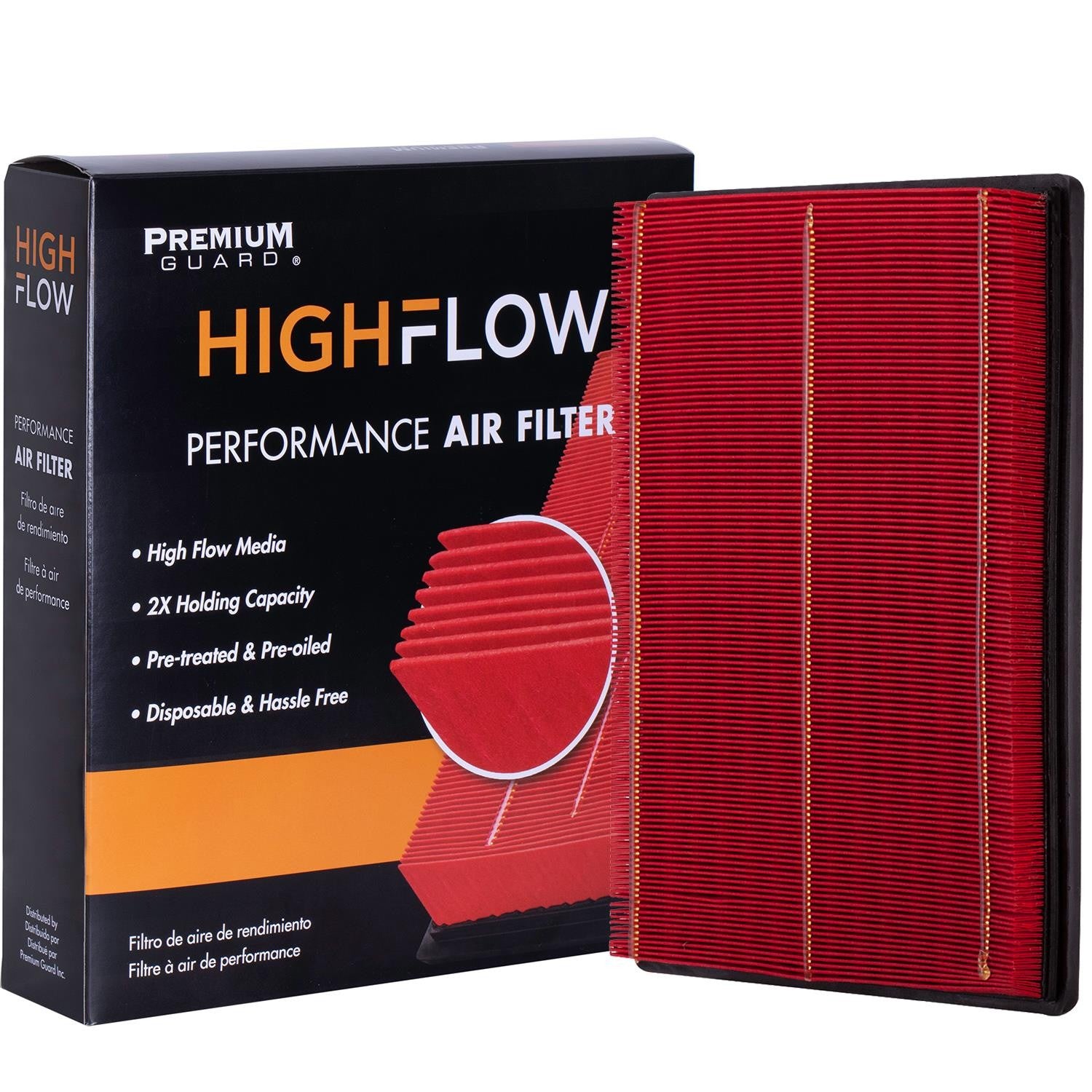 HIGHFLOW PA5462X, High Performance, Pre-Oiled Disposable Engine Air Filter | Fits 2007 Dodge Ram 4000