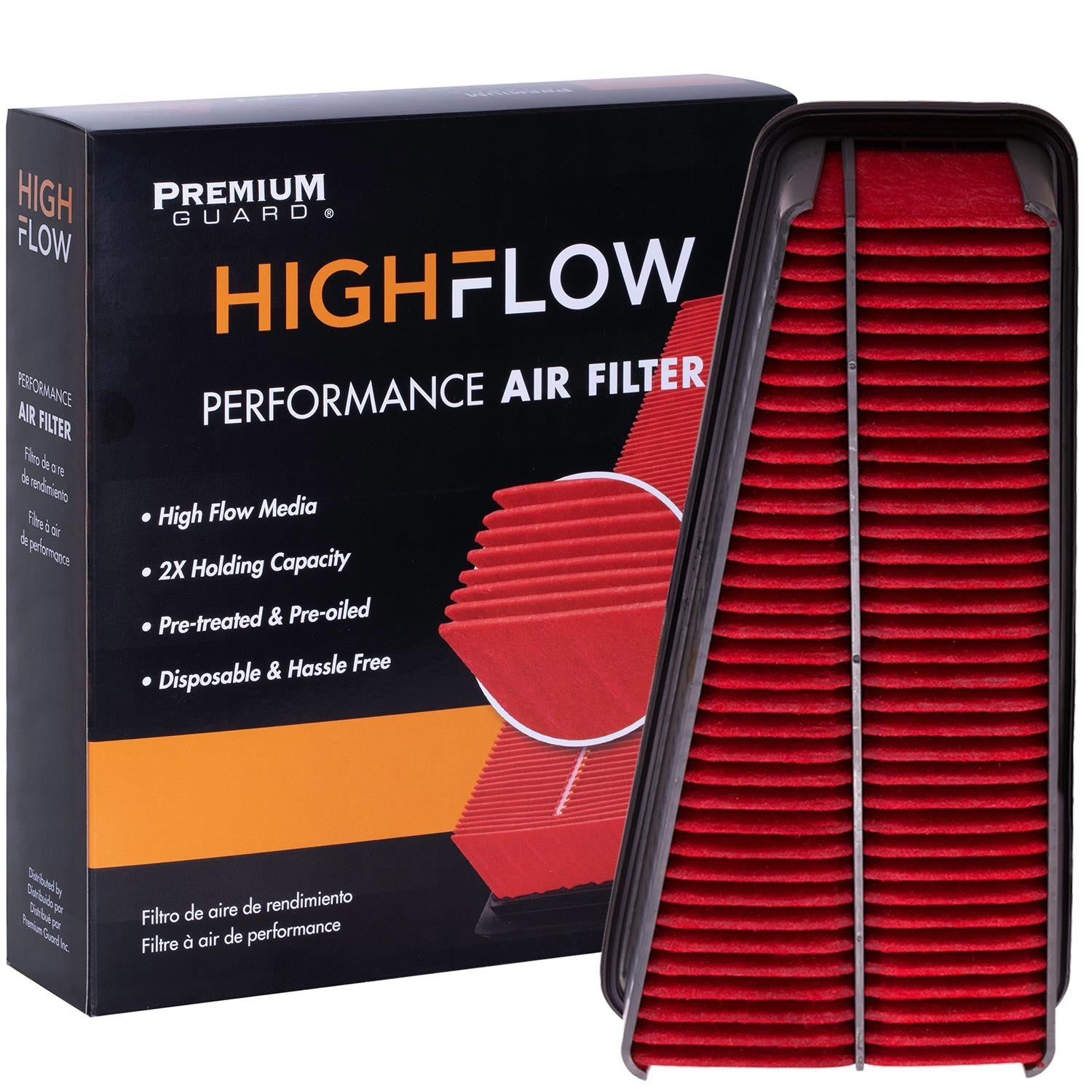 HIGHFLOW PA5578X, High Performance, Pre-Oiled Disposable Engine Air Filter | Fits 2009 Toyota Tacoma
