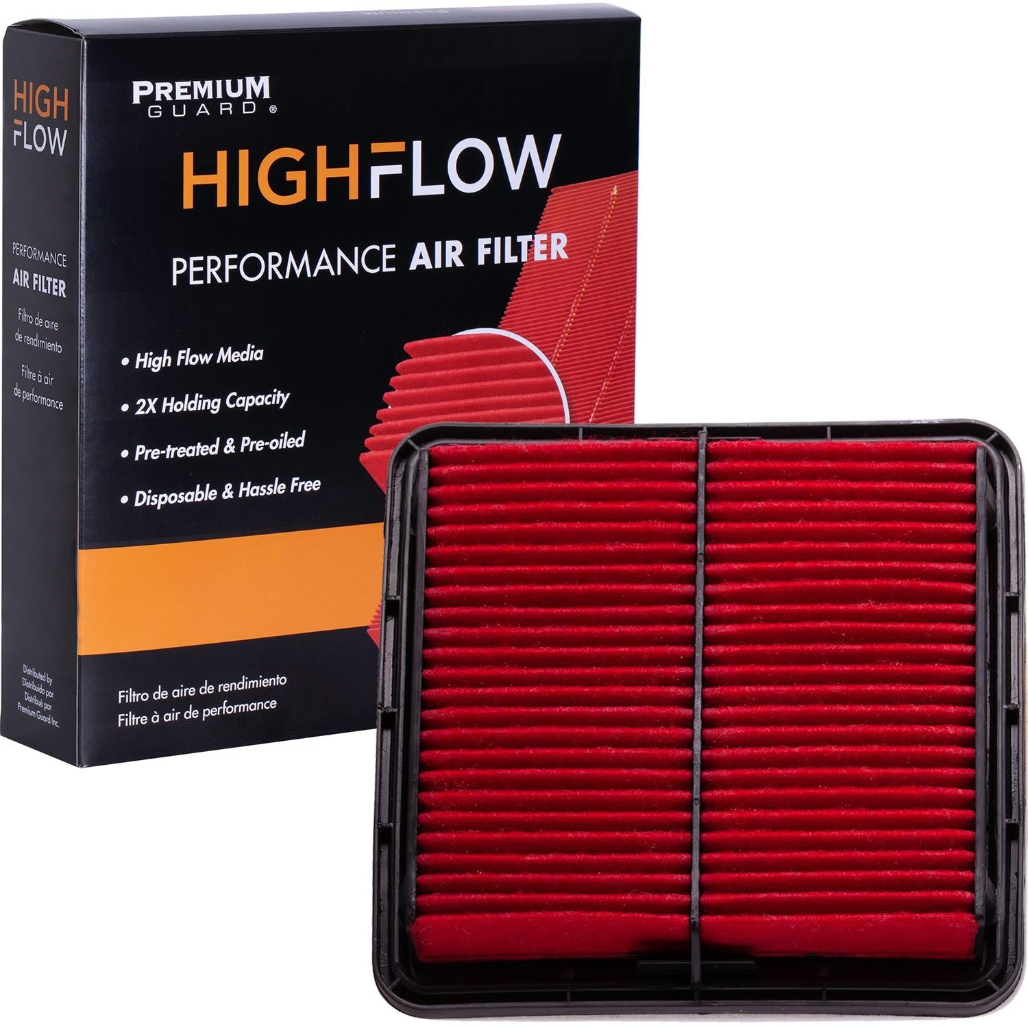 HIGHFLOW PA5592X, High Performance, Pre-Oiled Disposable Engine Air Filter | Fits 2017 Subaru Forester