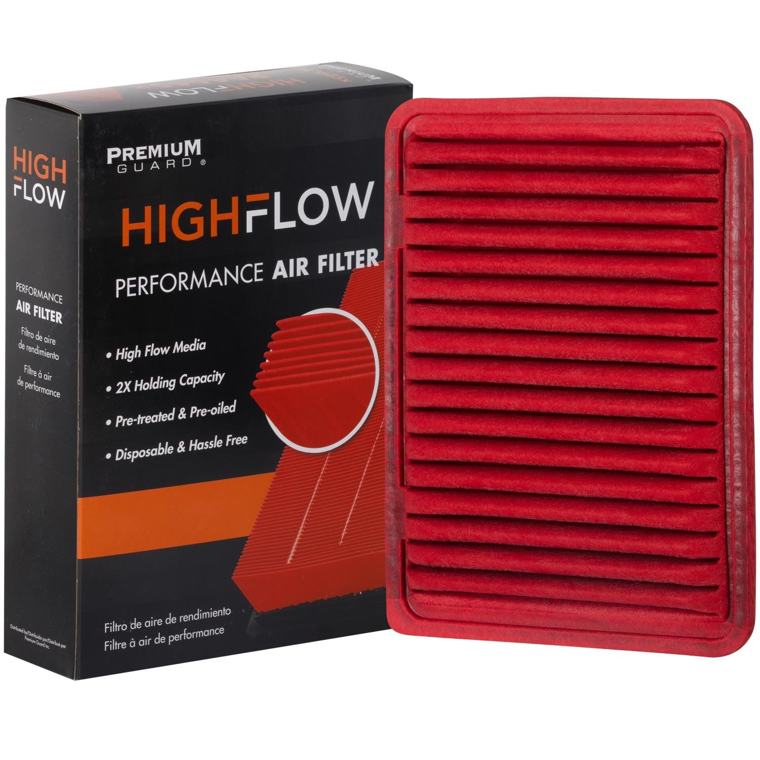 HIGHFLOW PA5625X, High Performance, Pre-Oiled Disposable Engine Air Filter | Fits 2019 Toyota Tacoma