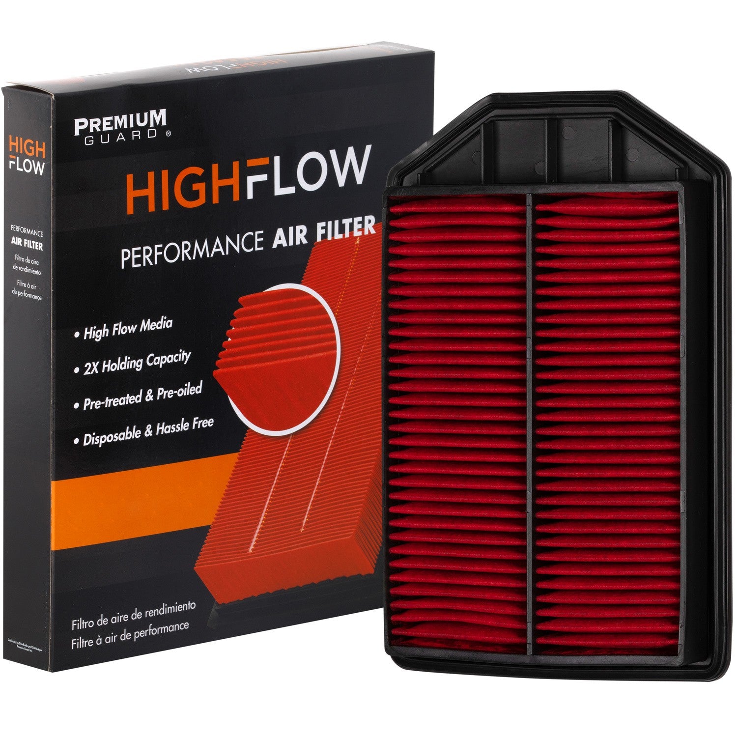 HIGHFLOW PA5780X, High Performance, Pre-Oiled Disposable Engine Air Filter | Fits 2007 Honda CR-V