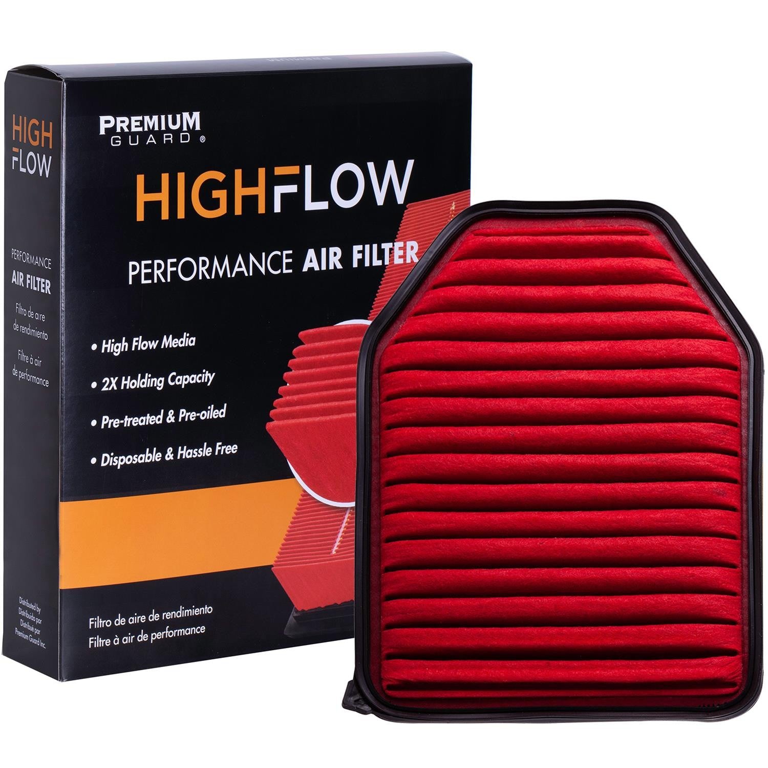 HIGHFLOW PA5819X, High Performance, Pre-Oiled Disposable Engine Air Filter | Fits 2007 Jeep Wrangler