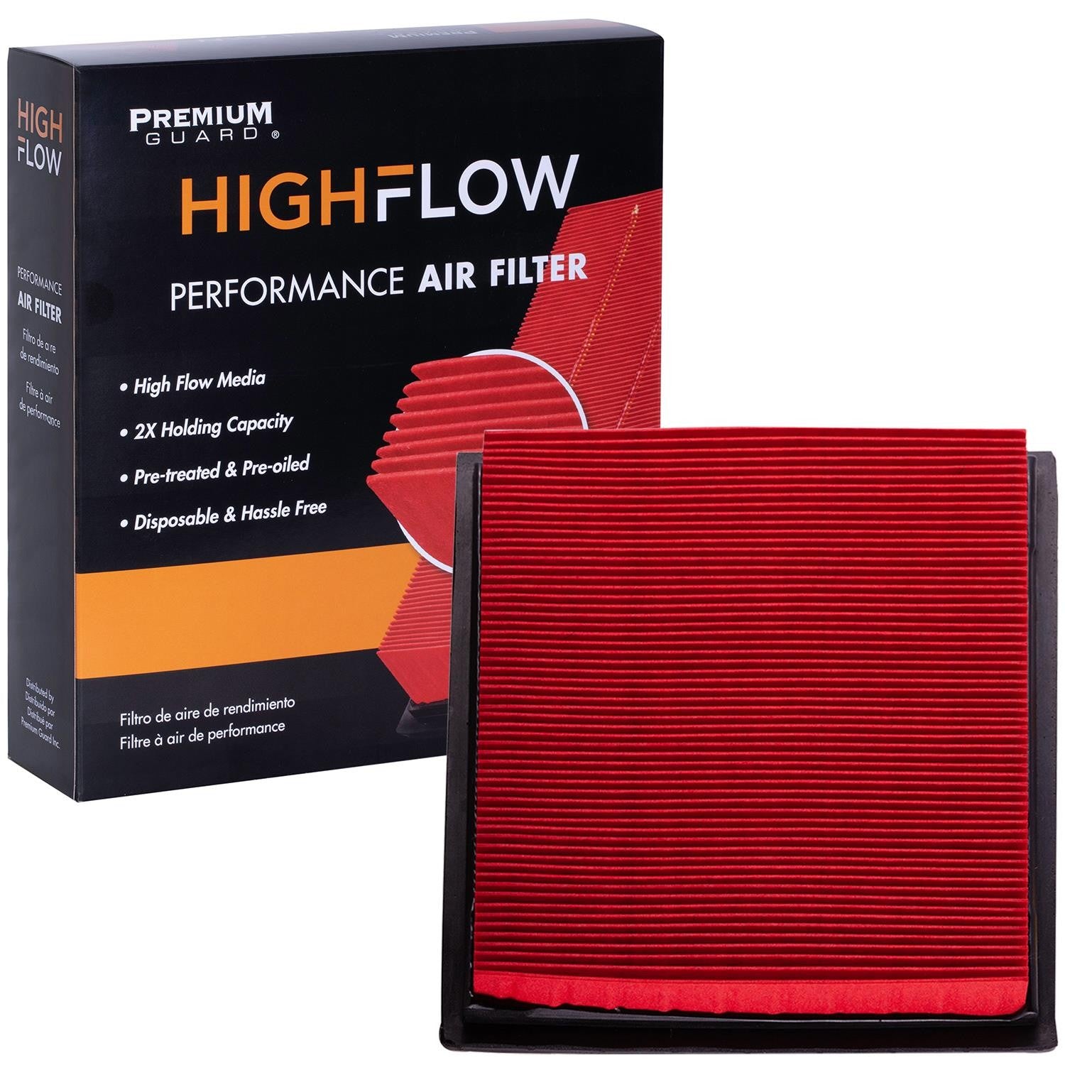 HIGHFLOW PA5824X, High Performance, Pre-Oiled Disposable Engine Air Filter | Fits 2017 Nissan 370Z