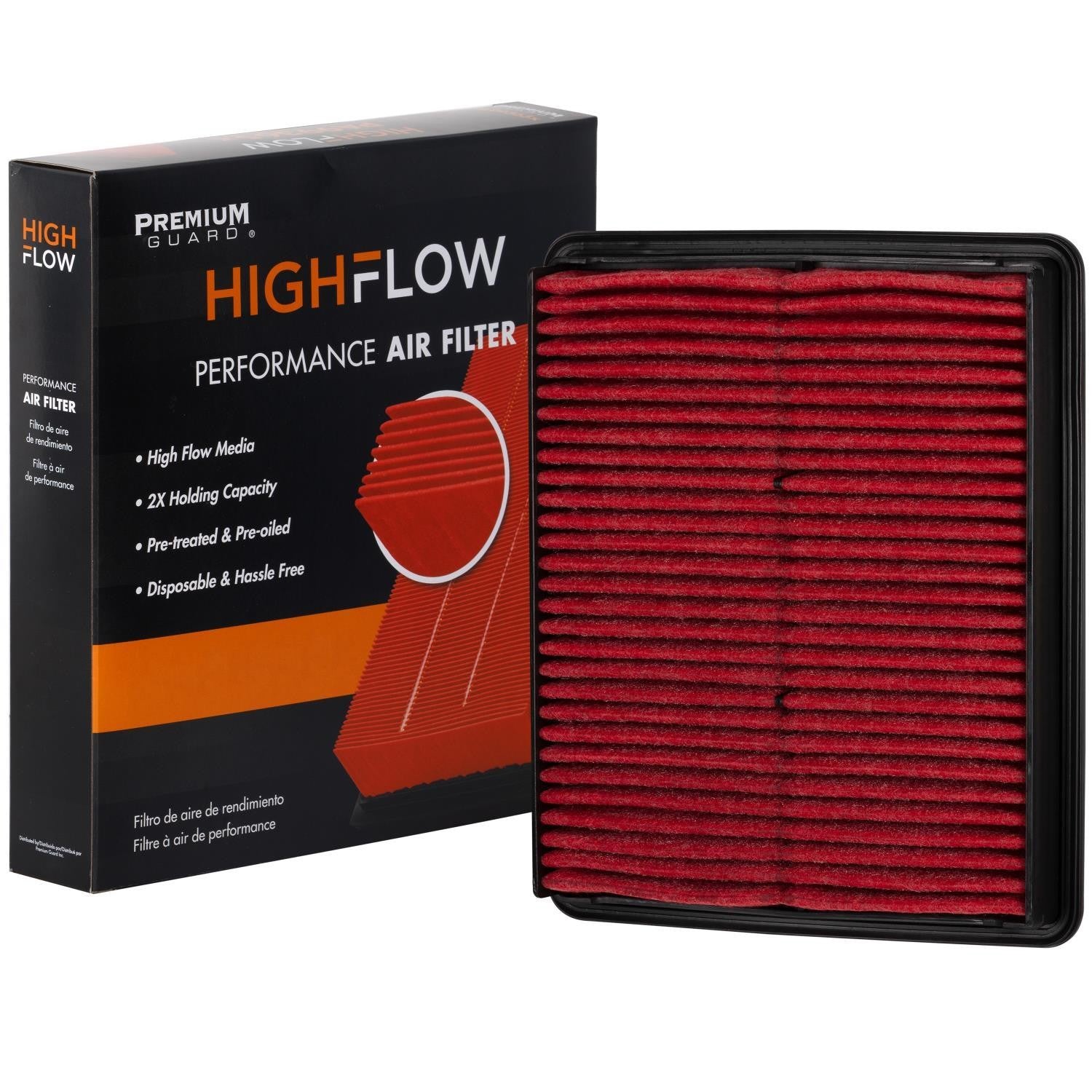HIGHFLOW PA6124X, High Performance, Pre-Oiled Disposable Engine Air Filter