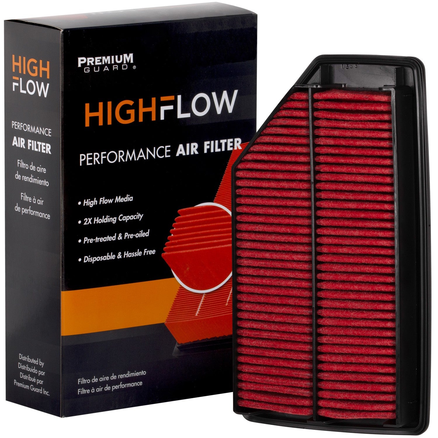 HIGHFLOW PA6153X, High Performance, Pre-Oiled Disposable Engine Air Filter | Fits 2017 Honda Odyssey