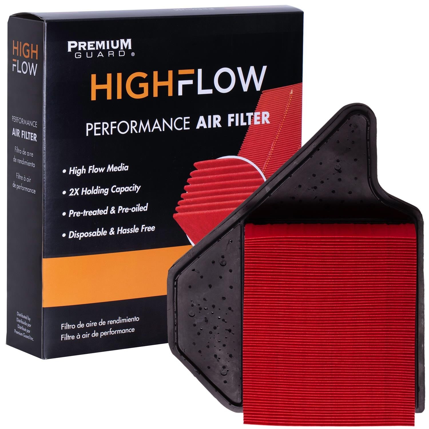 HIGHFLOW PA6165X, High Performance, Pre-Oiled Disposable Engine Air Filter
