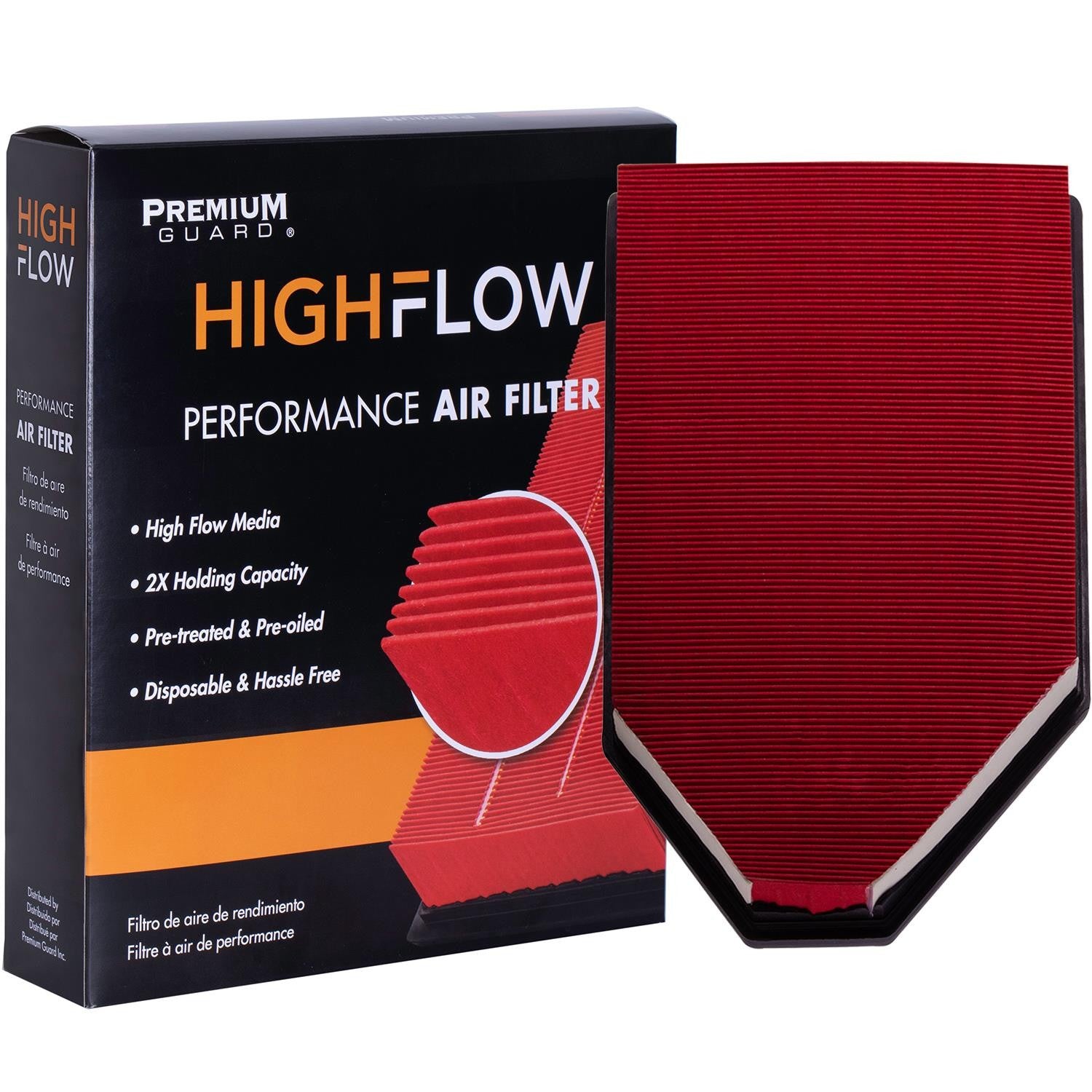 HIGHFLOW PA6167X, High Performance, Pre-Oiled Disposable Engine Air Filter | Fits 2011 Dodge Challenger