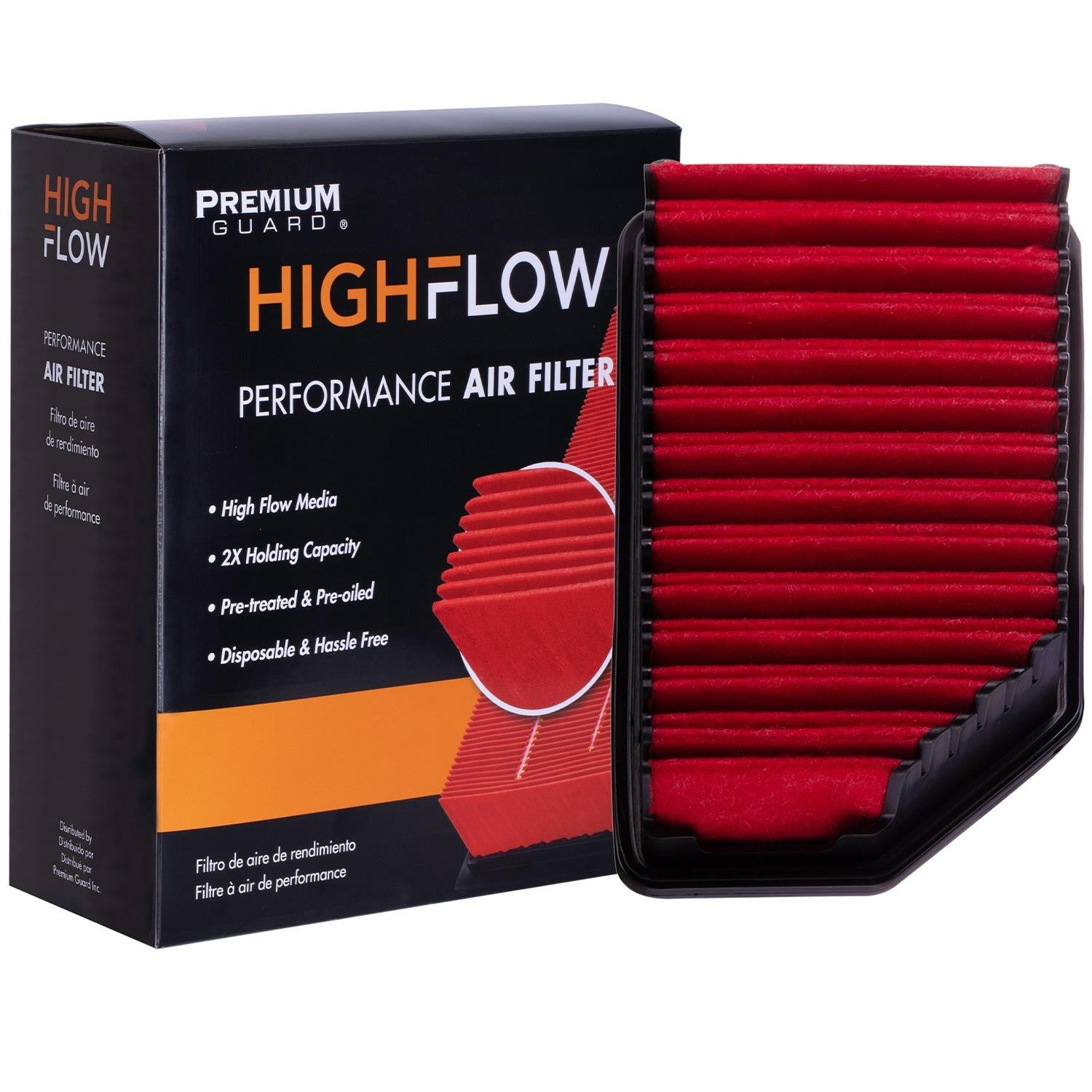HIGHFLOW PA6200X, High Performance, Pre-Oiled Disposable Engine Air Filter | Fits 2012 Hyundai Accent